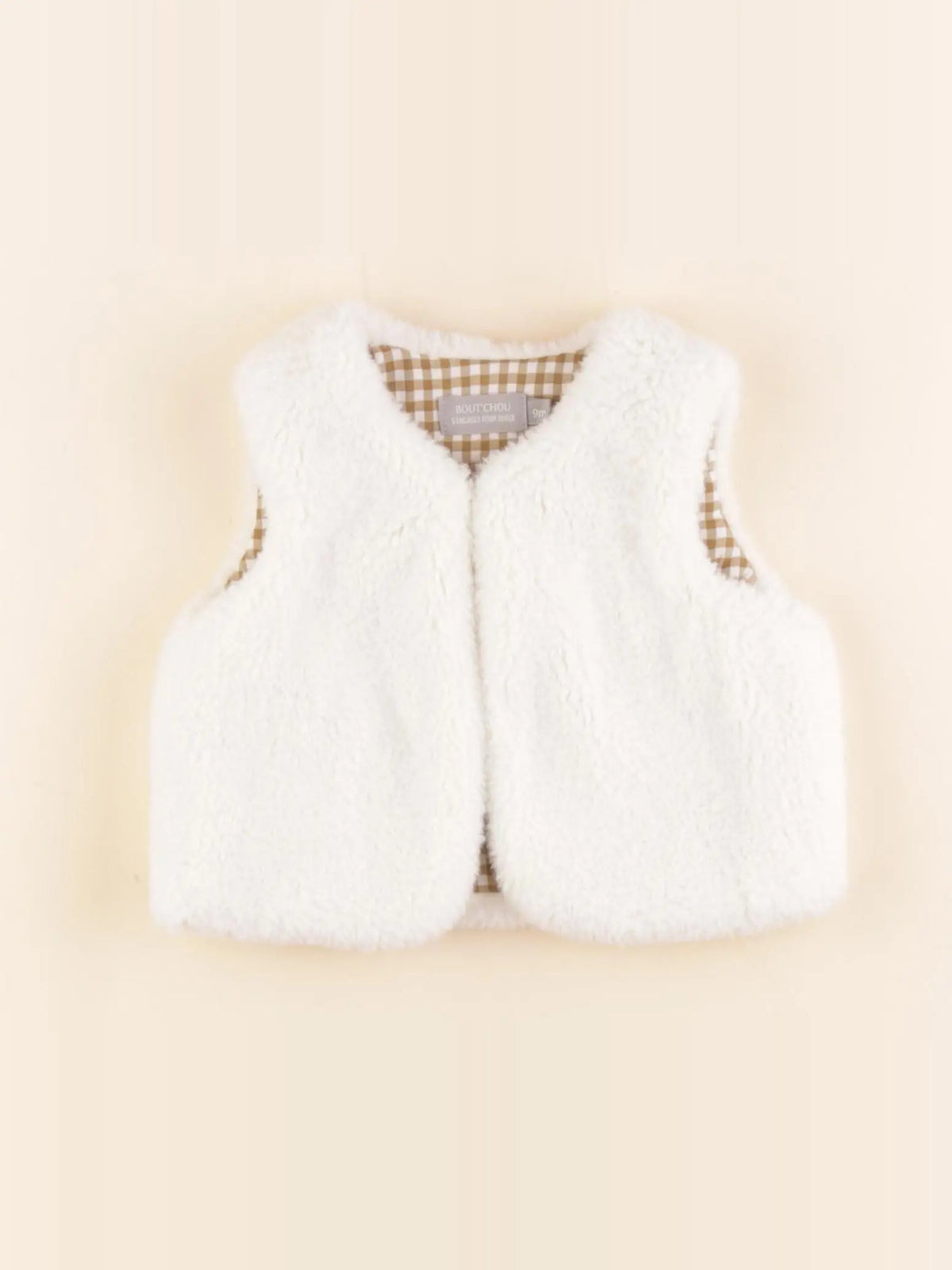 Boutchou - gilet blanc - 9 mois