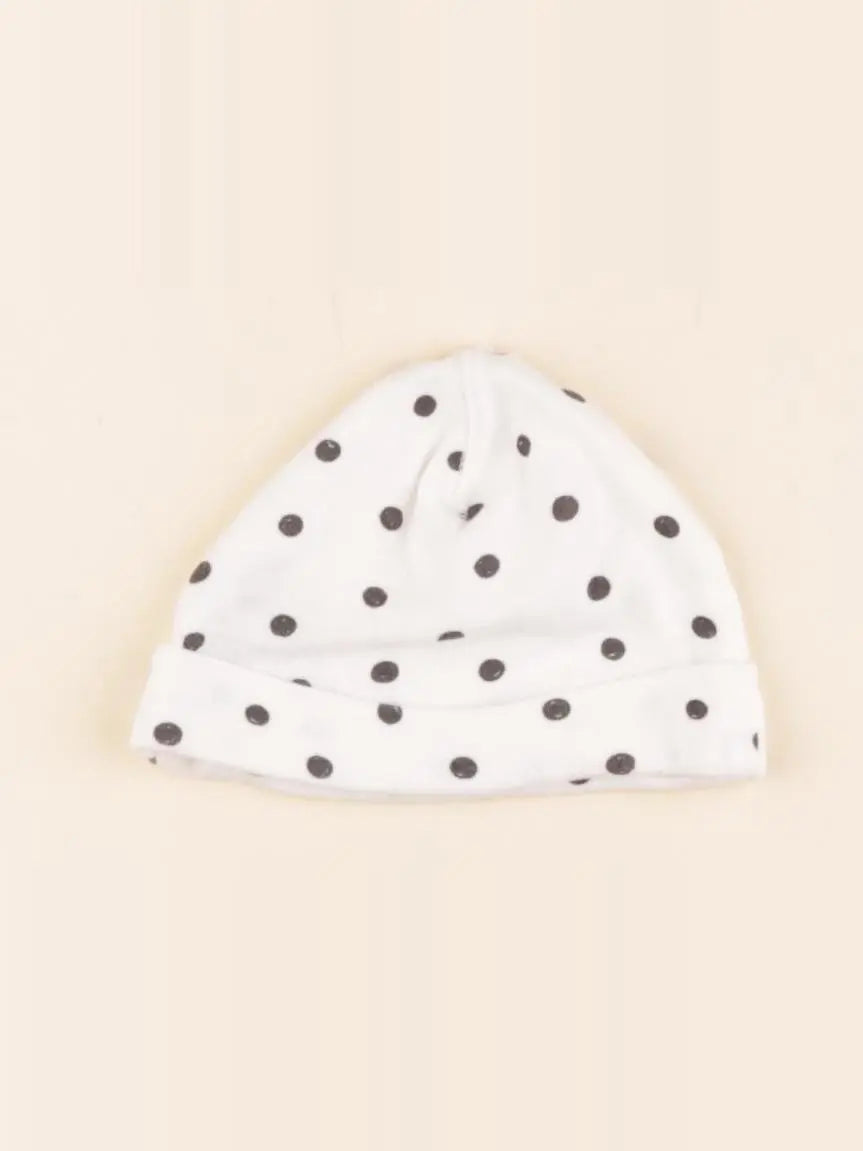 H&M - bonnet de naissance blanc, noir - 0/1 mois