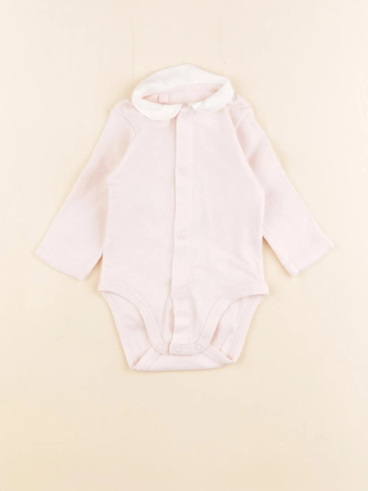 Petit Bateau - body à col rose - 3 mois
