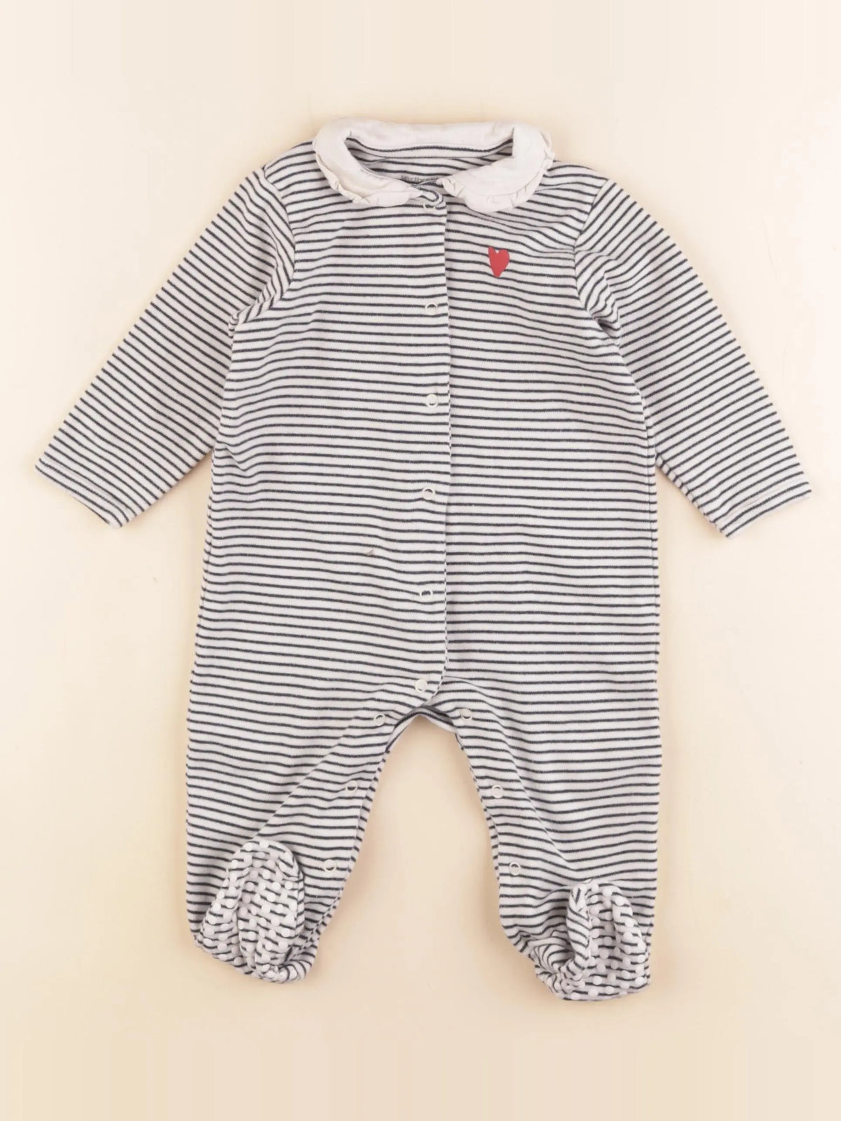 Vertbaudet - pyjama coton bleu - 12 mois