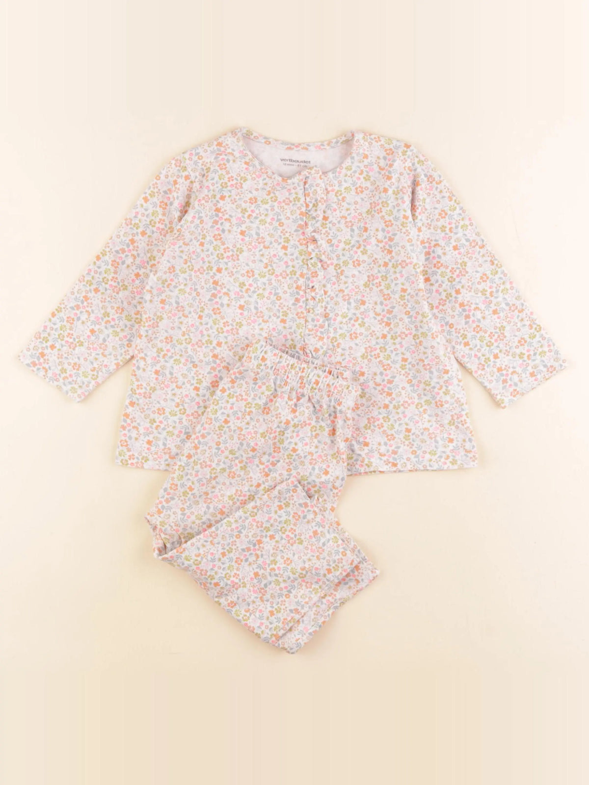 Vertbaudet - pyjama coton multicolore - 18 mois