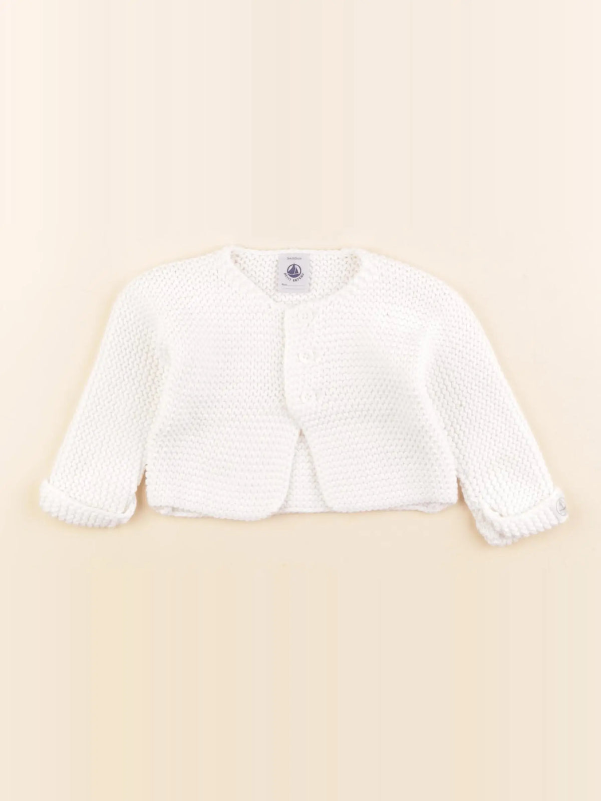 Petit Bateau - gilet blanc - 3 mois