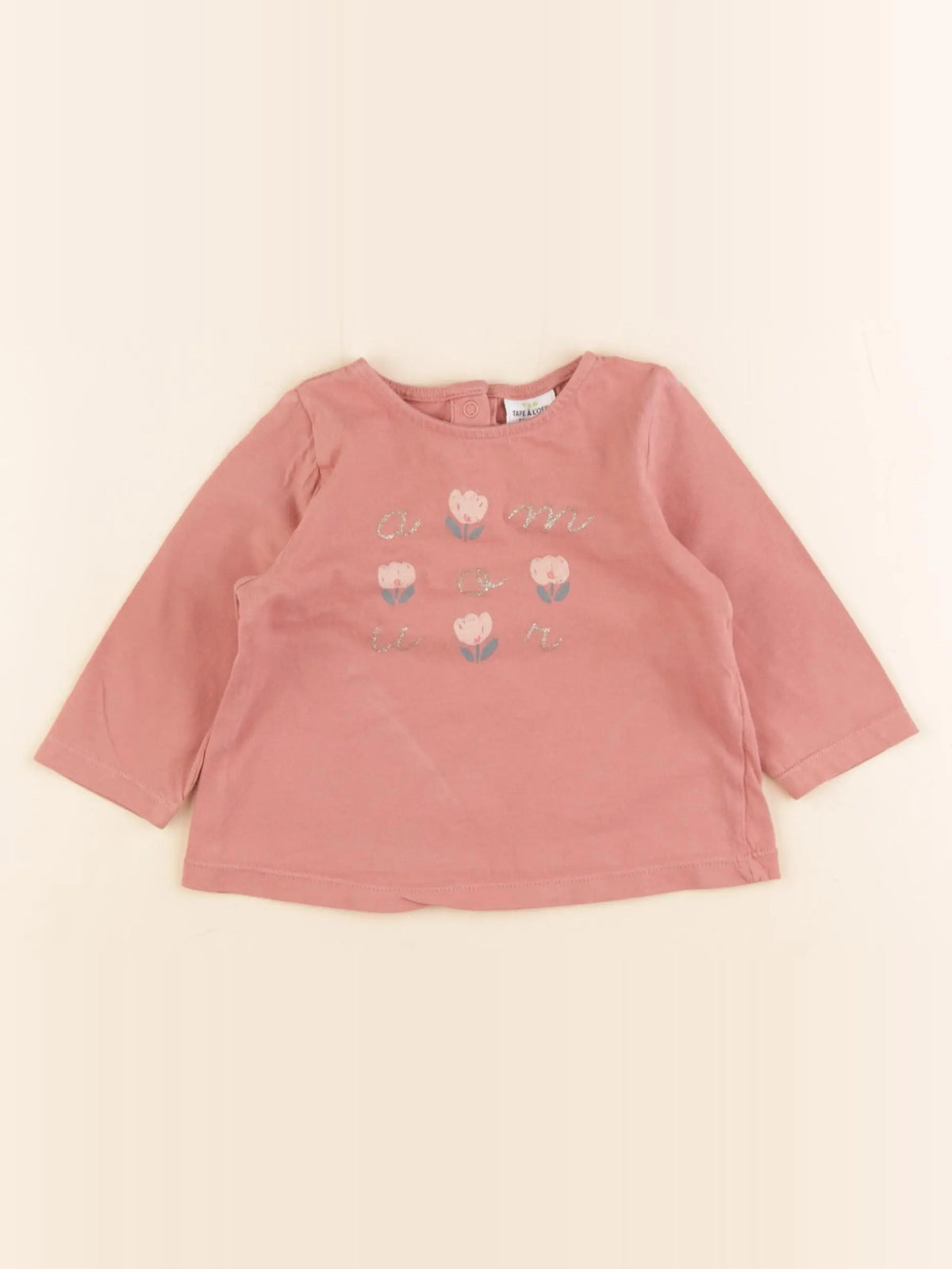 Tape à l'oeil - tee-shirt rose - 9 mois