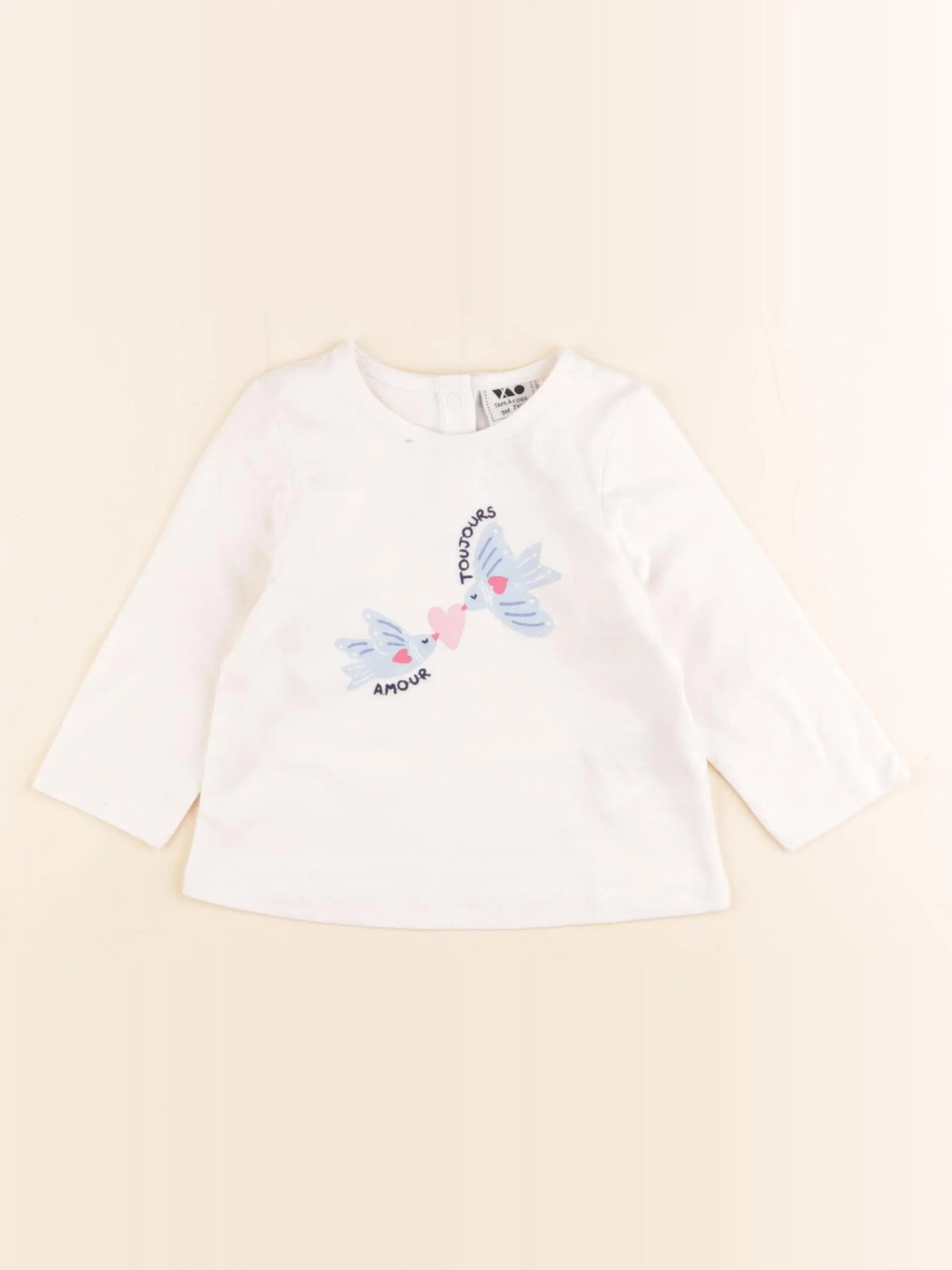 Tape à l'oeil - tee-shirt blanc - 9 mois