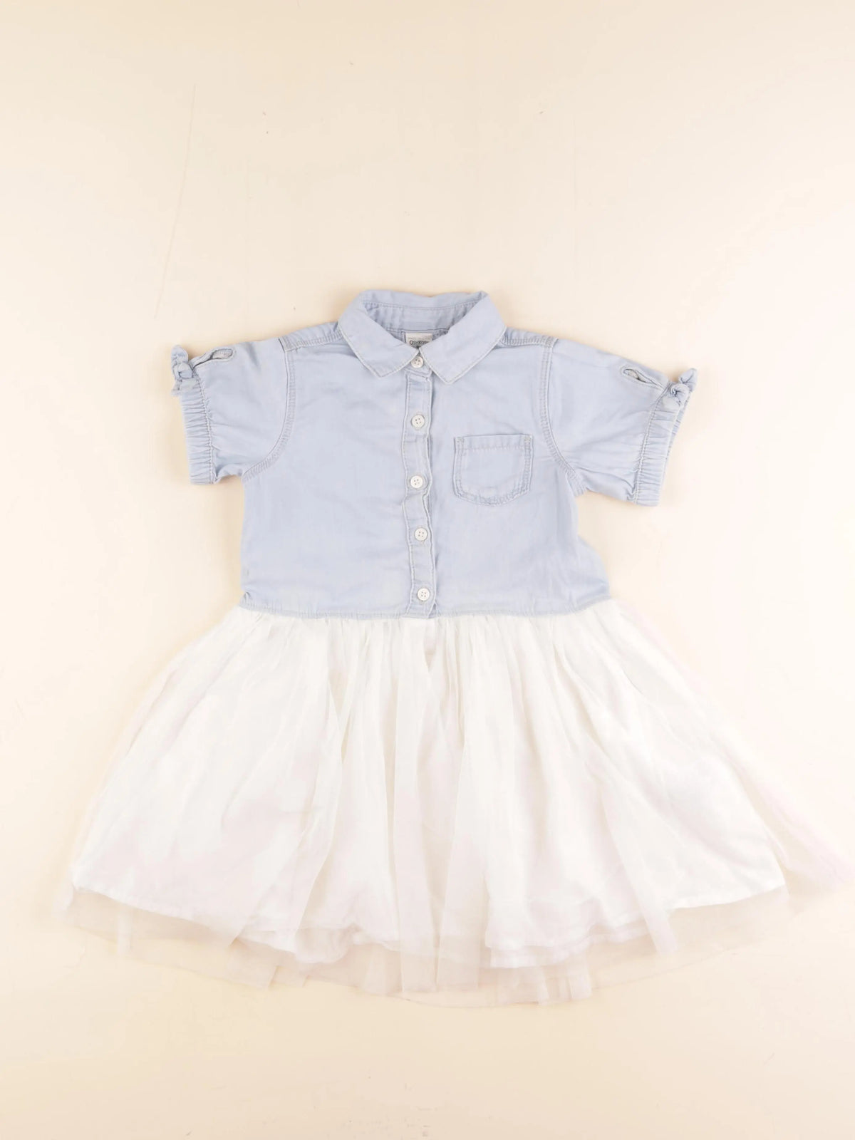 Oshkosh - robe bleu, blanc - 4 ans