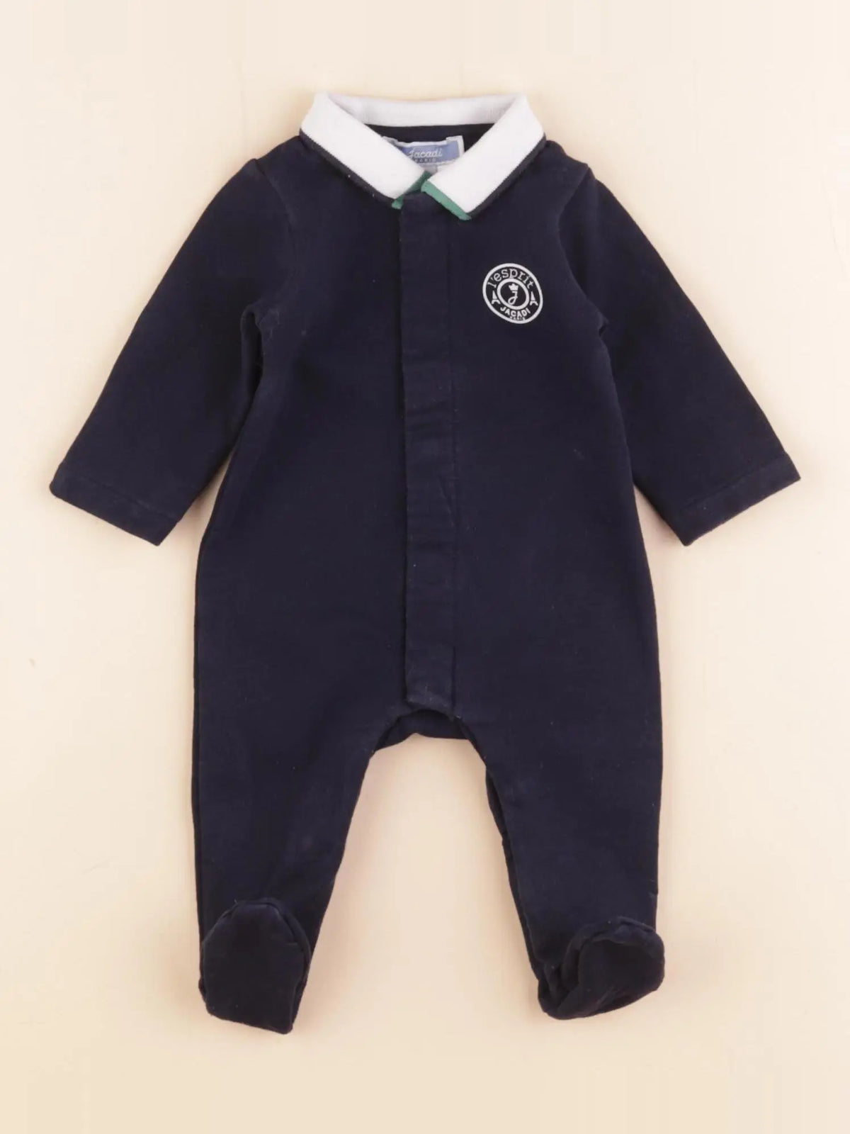 Jacadi - pyjama coton bleu - 1 mois