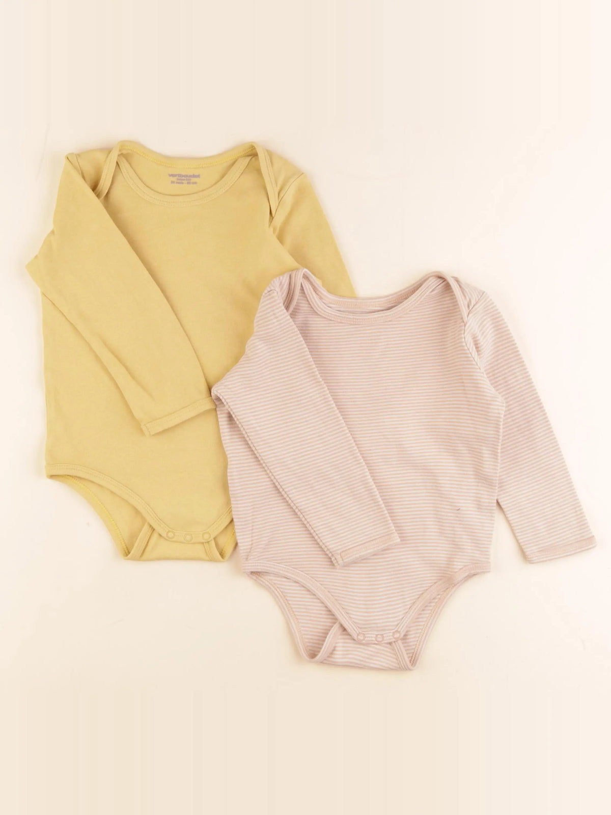 Vertbaudet - lot de 2 bodies en coton multicolore - 24 mois