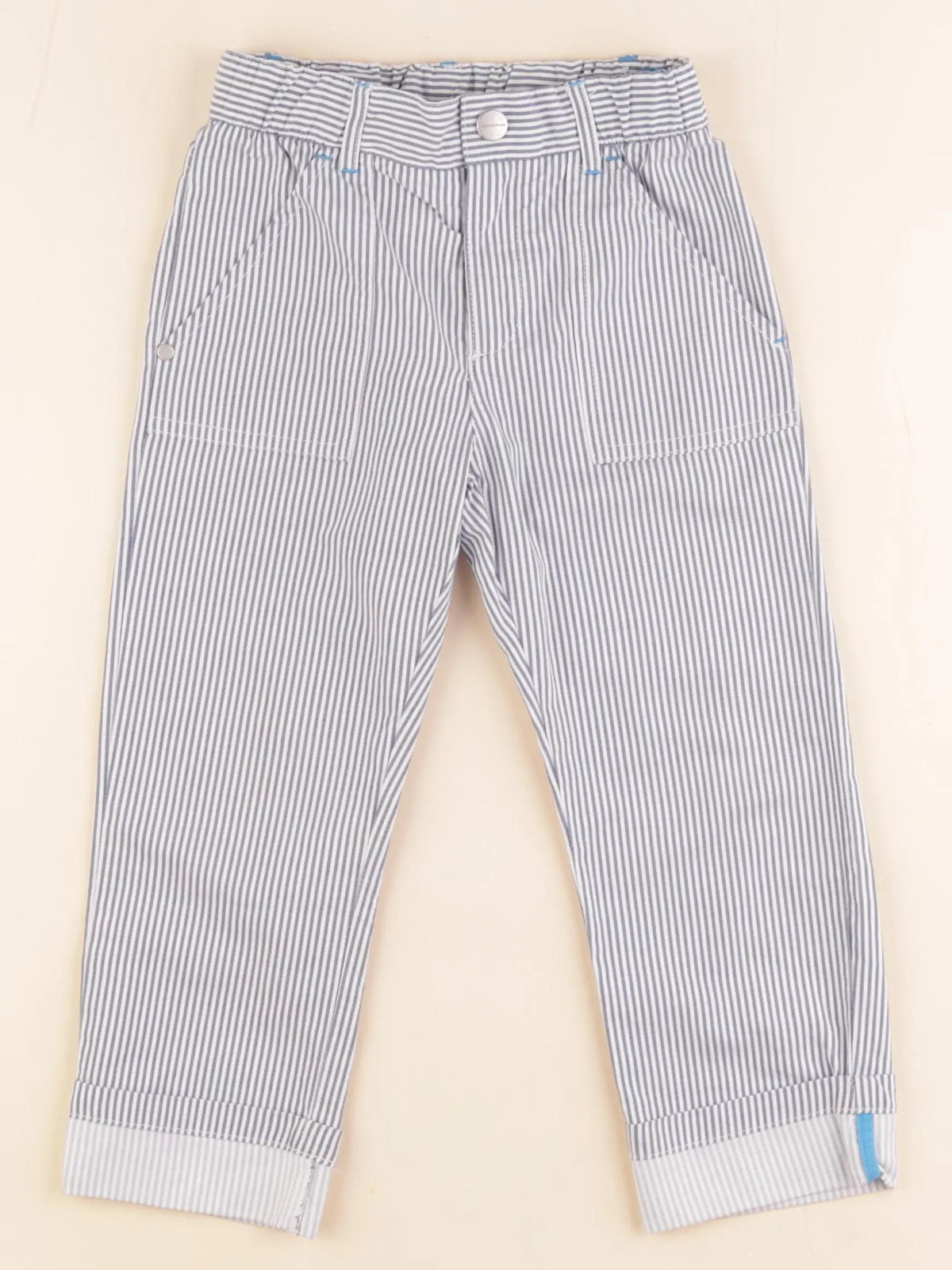Jacadi - pantalon blanc, bleu - 36 mois