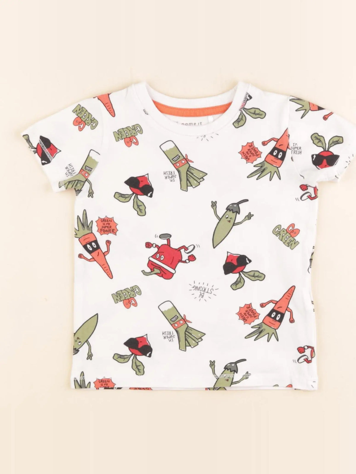 Name it - tee-shirt blanc, vert - 9/12 mois