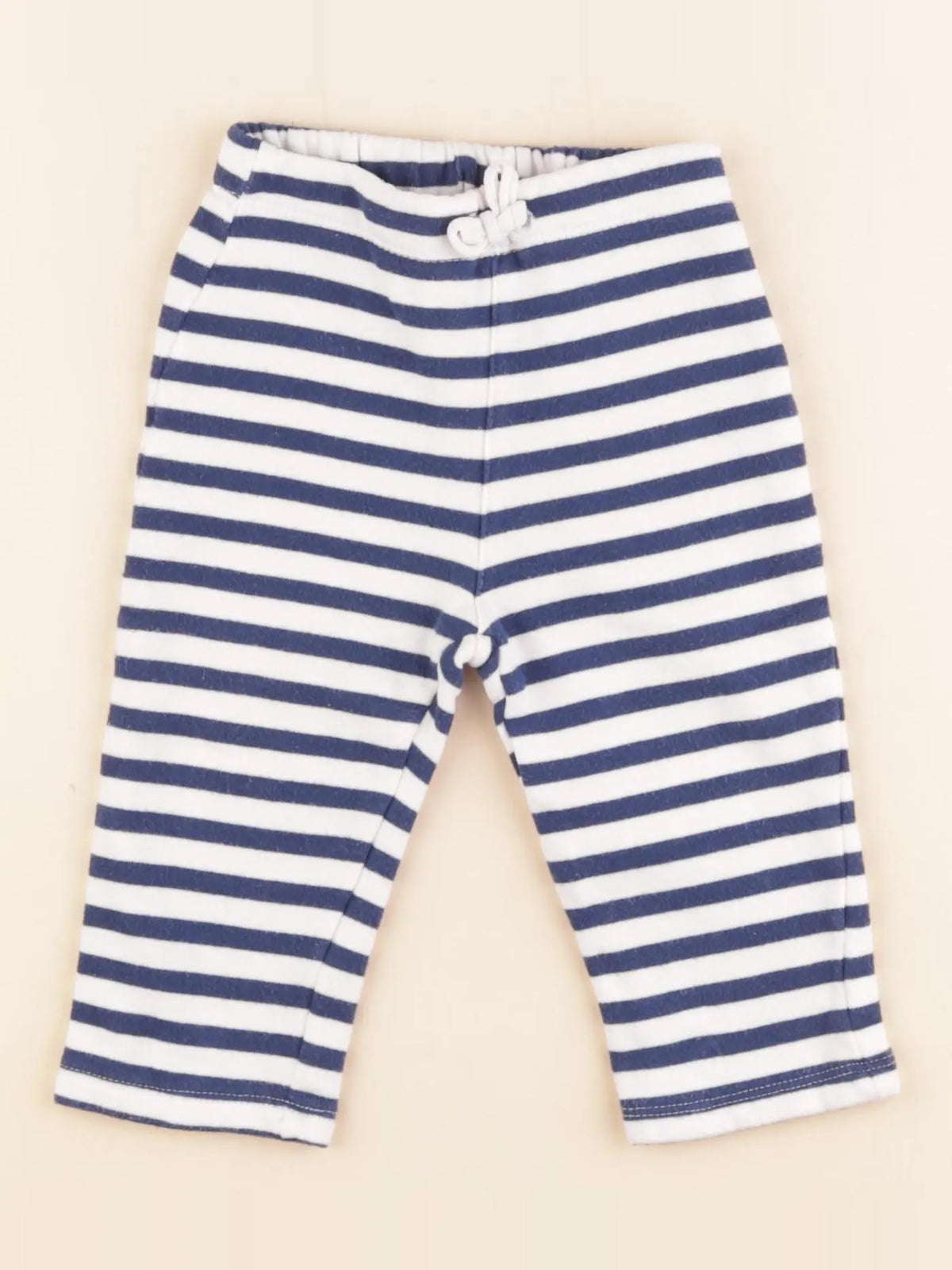 Vertbaudet - legging blanc, bleu - 9 mois