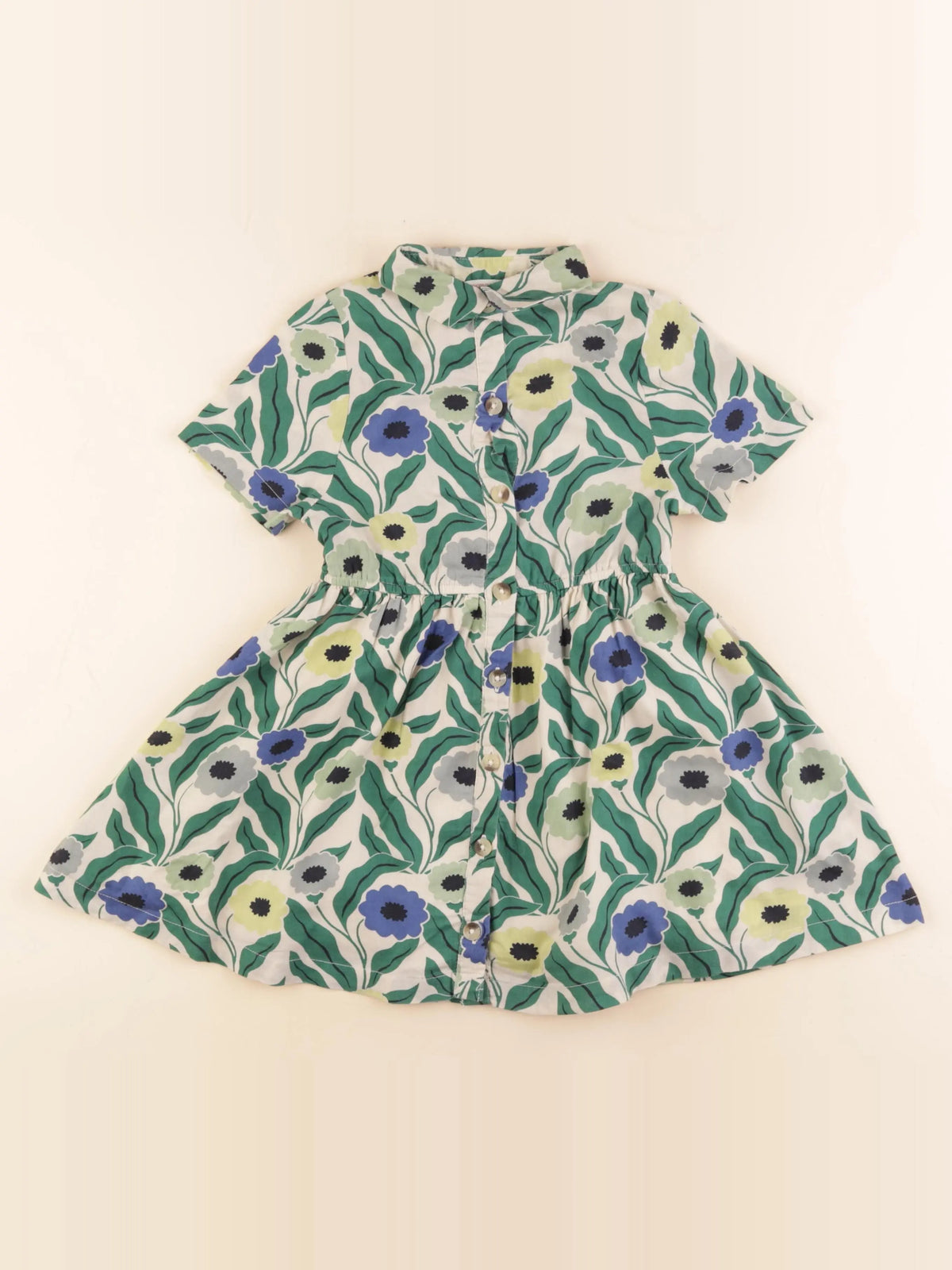 Monoprix - robe vert - 4 ans