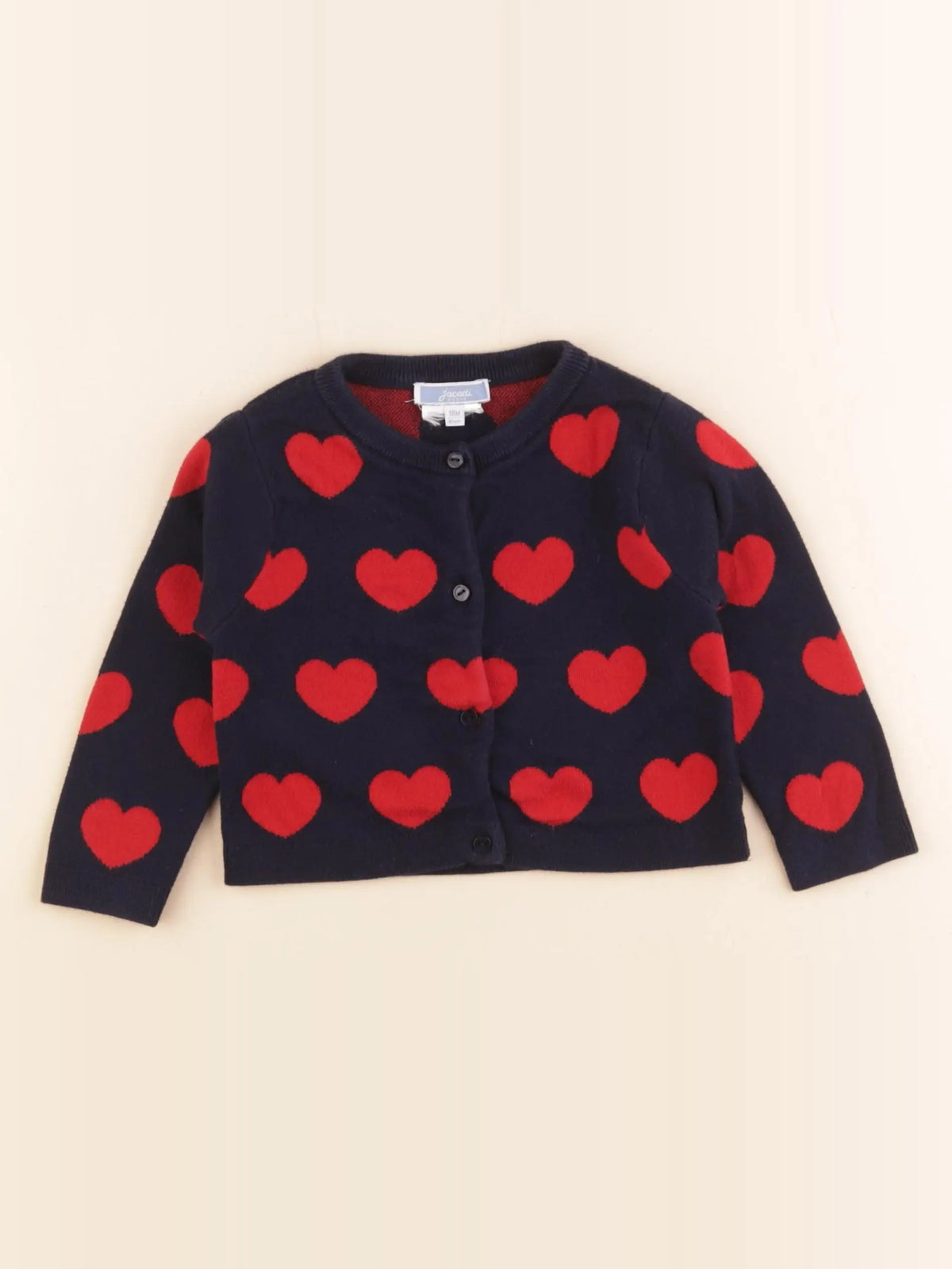 Jacadi - gilet rouge, bleu - 18 mois