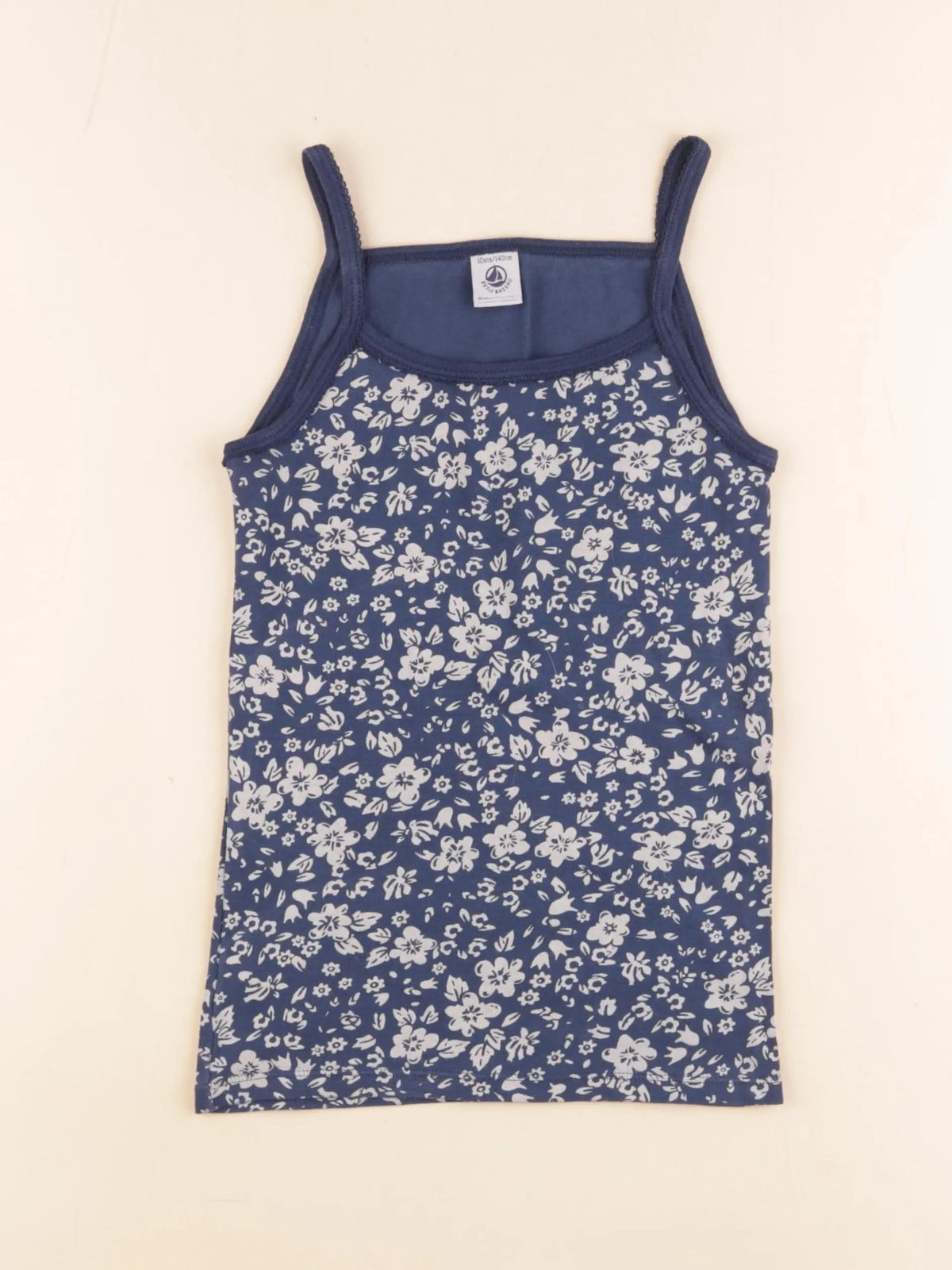 Petit Bateau - maillot de corps bleu - 10 ans
