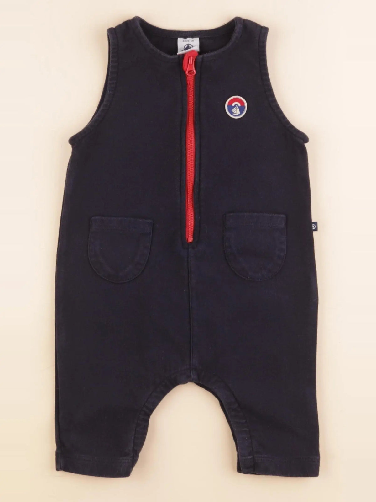 Petit Bateau - combinaison bleu - 6 mois