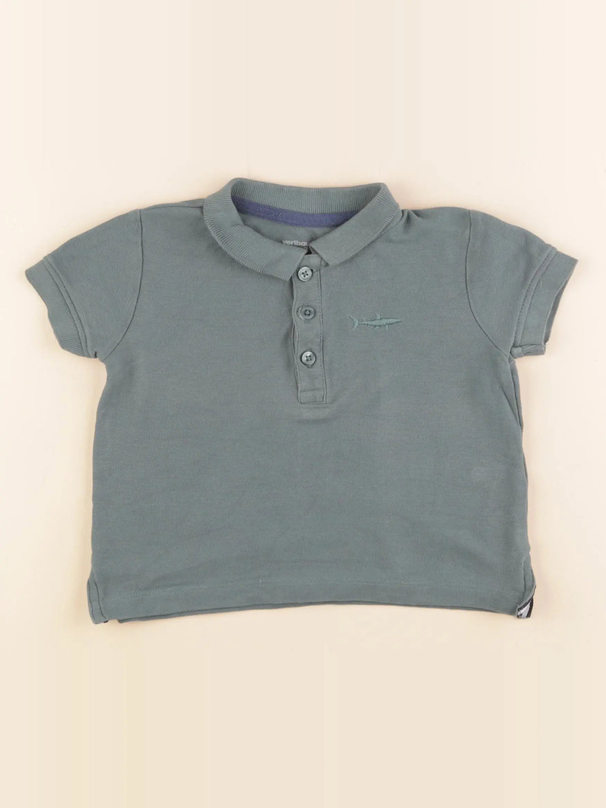 Vertbaudet - polo vert - 2 ans