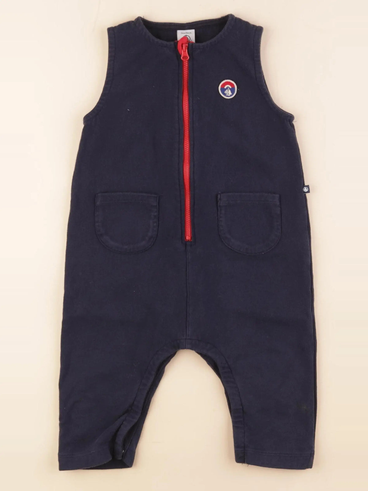 Petit Bateau - combinaison bleu - 24 mois