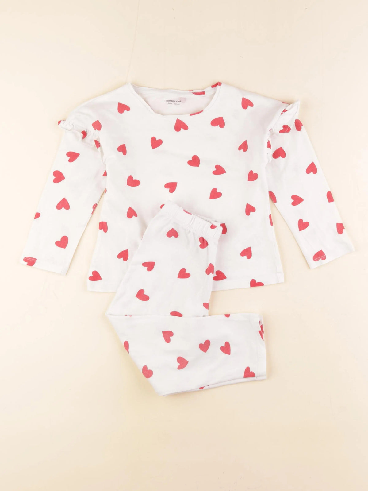 Vertbaudet - pyjama coton blanc - 4 ans