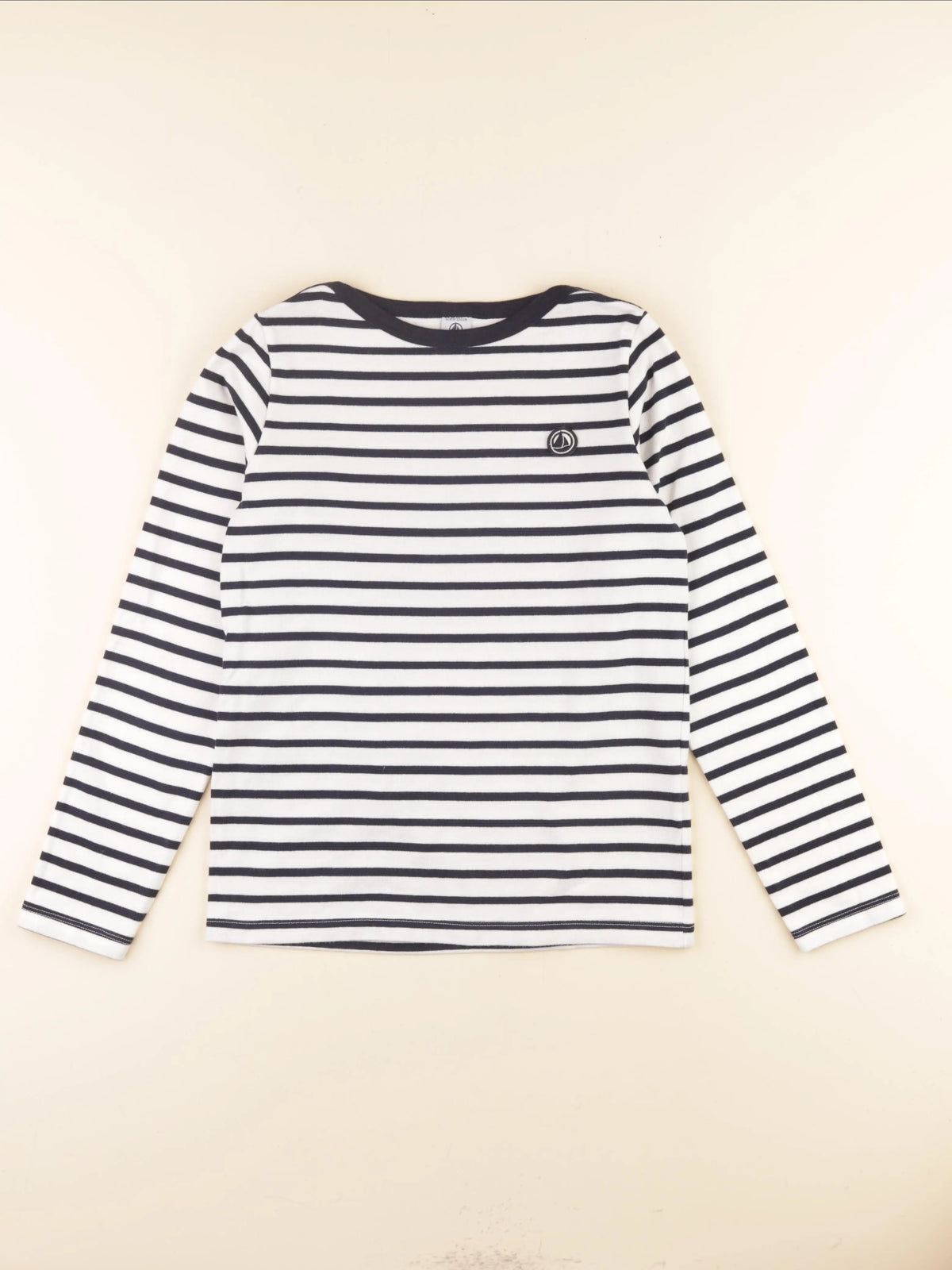 Petit Bateau - tee-shirt blanc, bleu - 12 ans