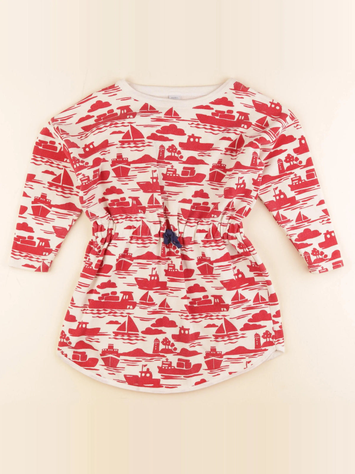 Petit Bateau - robe rouge - 6 ans