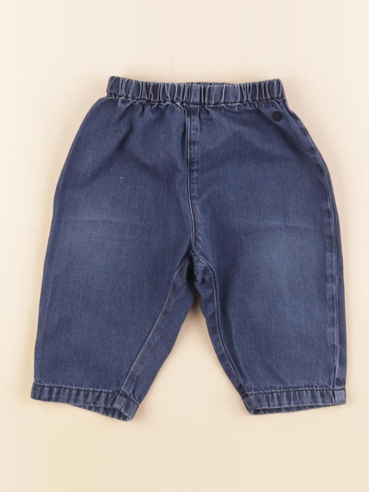 Petit Bateau - pantalon bleu - 12 mois
