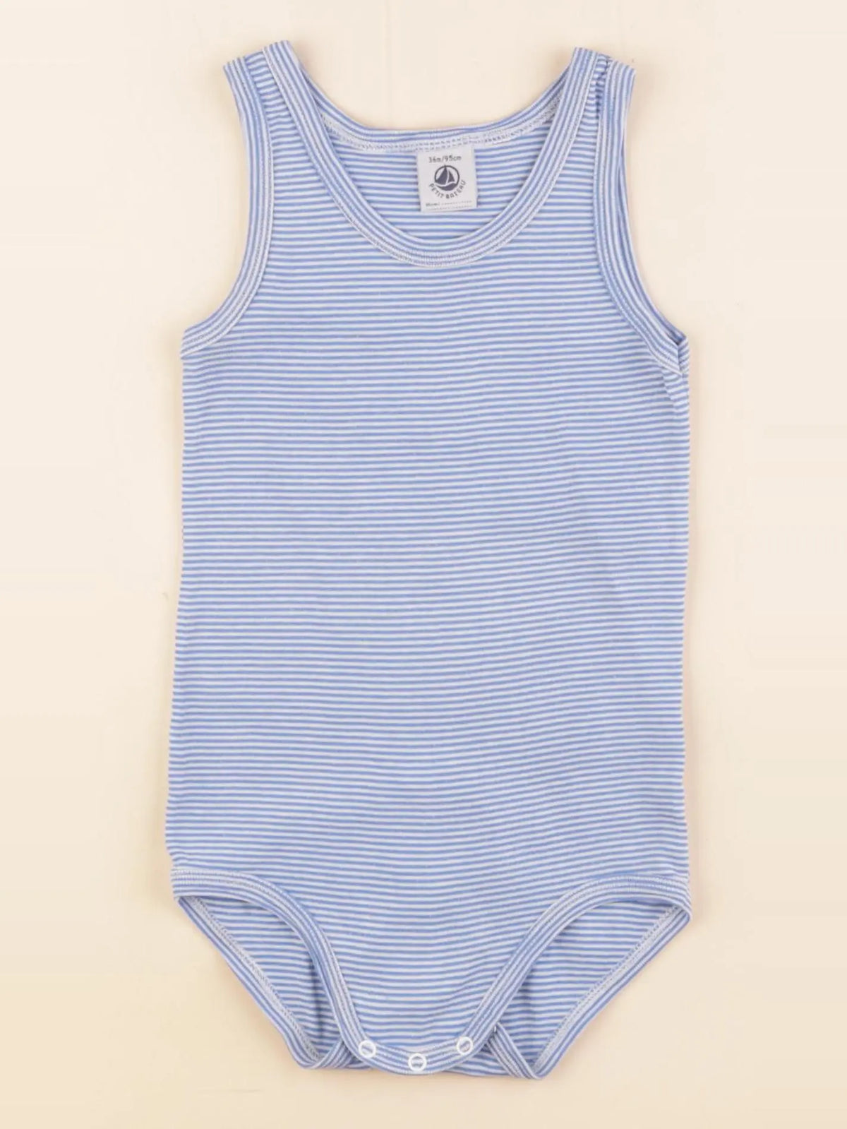 Petit Bateau - body bleu - 36 mois
