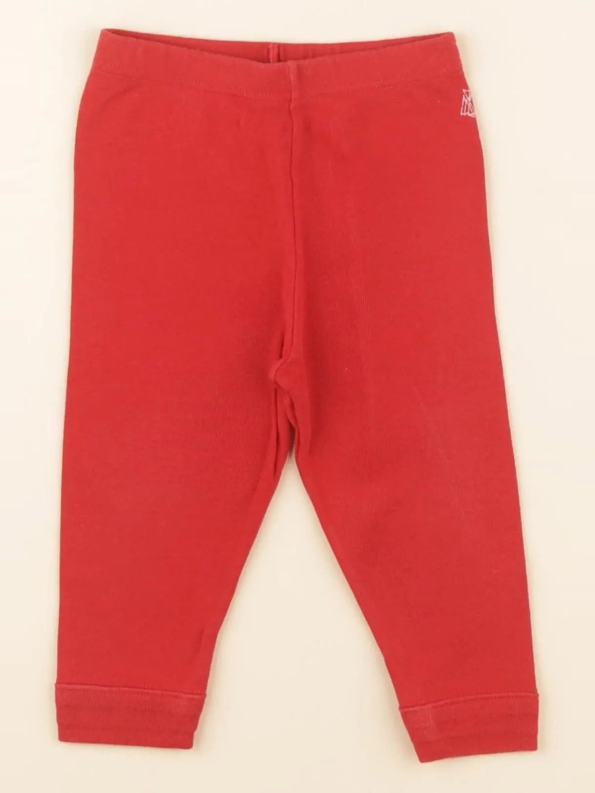Petit Bateau - legging rouge - 12 mois