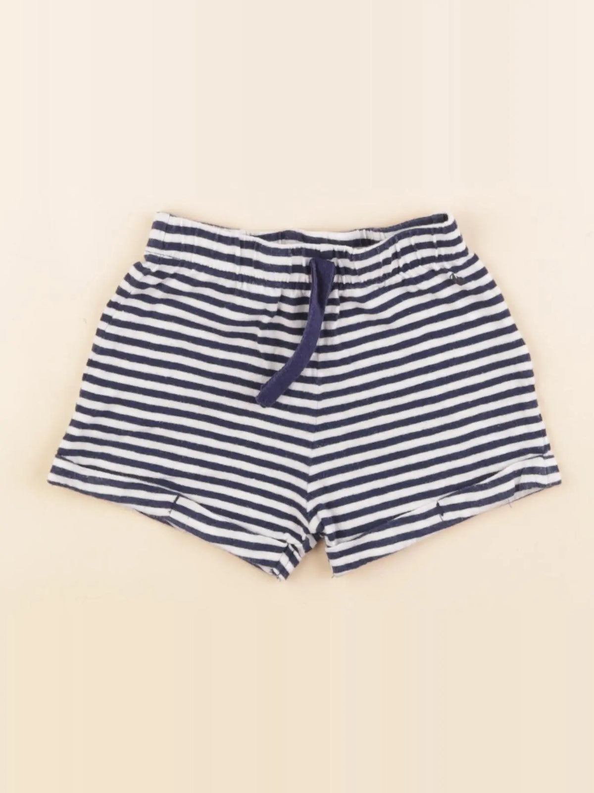 Petit Bateau - short bleu - 18 mois