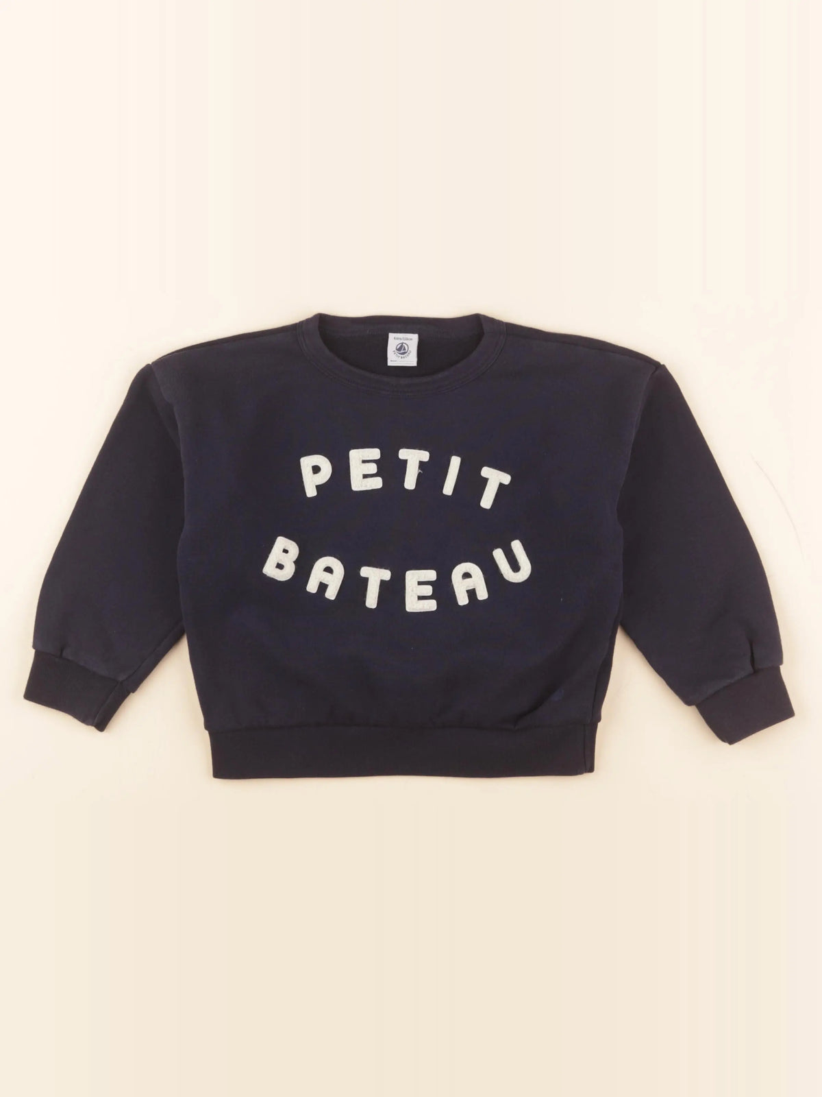 Petit Bateau - sweat bleu - 6 ans