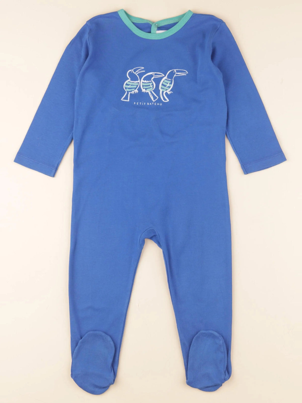 Petit Bateau - pyjama coton bleu - 24 mois