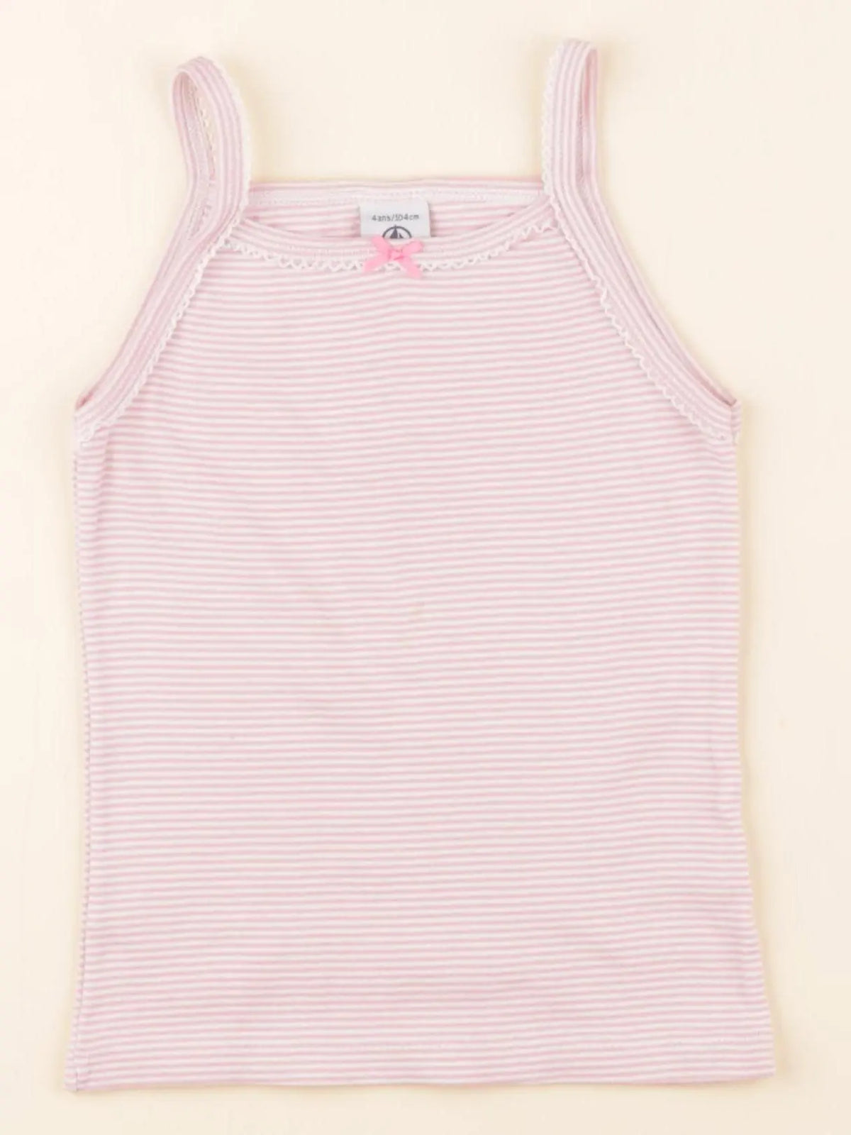Petit Bateau - maillot de corps rose - 4 ans