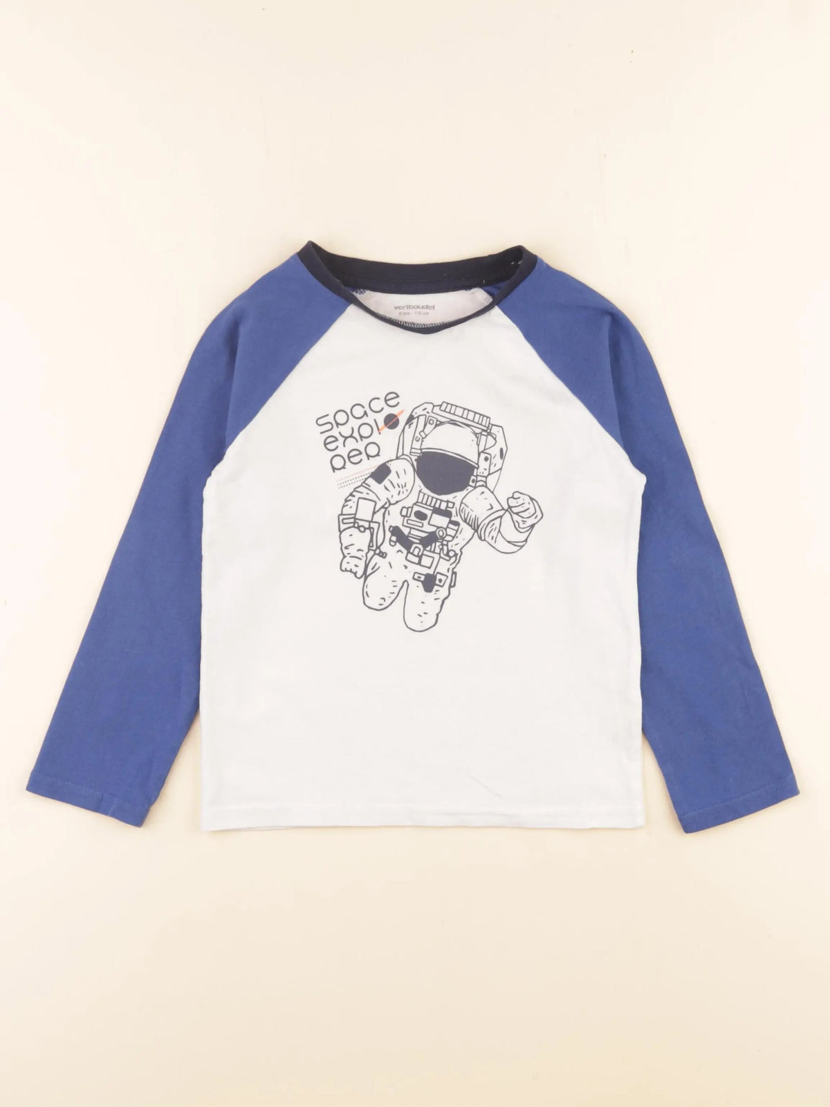 Vertbaudet - tee-shirt bleu - 6 ans