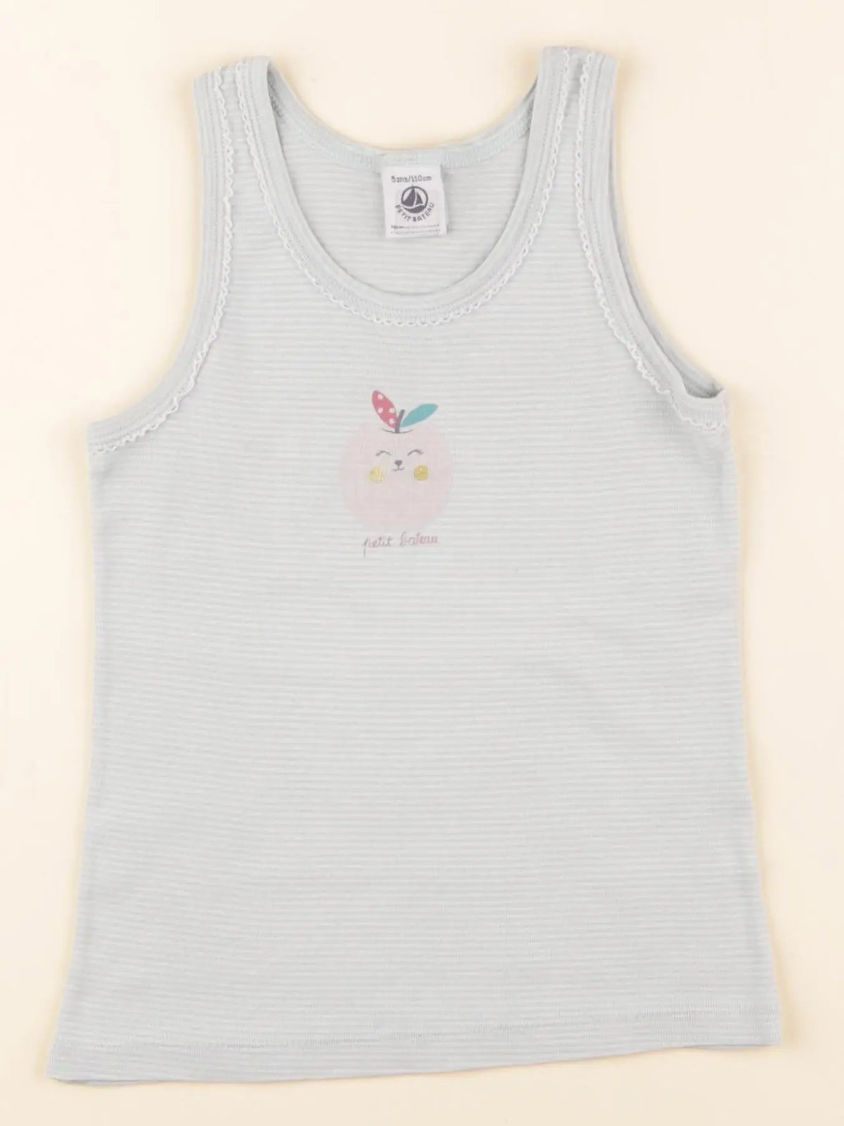 Petit Bateau - maillot de corps bleu - 5 ans