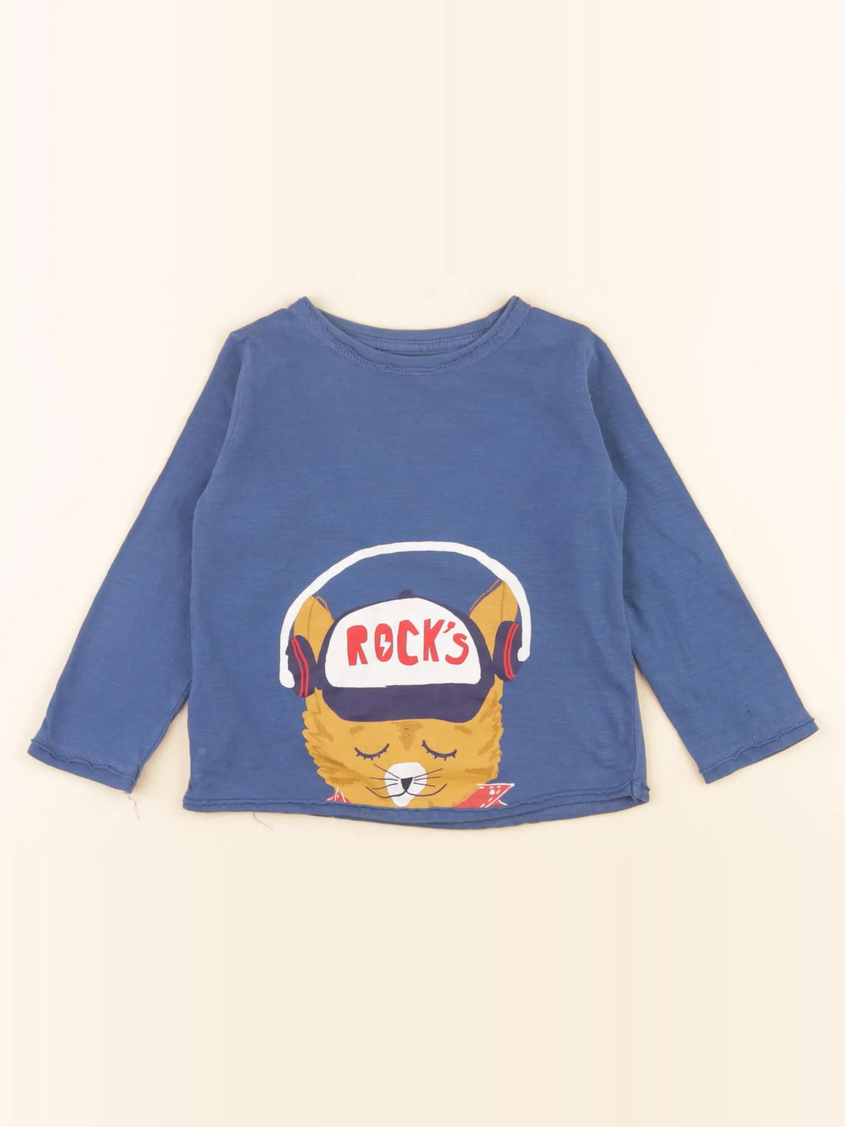 Mango - tee-shirt bleu - 18/24 mois