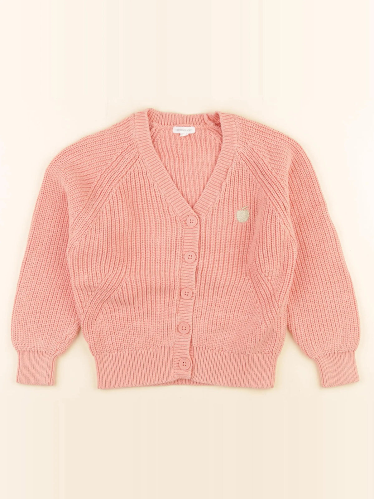 Vertbaudet - gilet rose - 8 ans