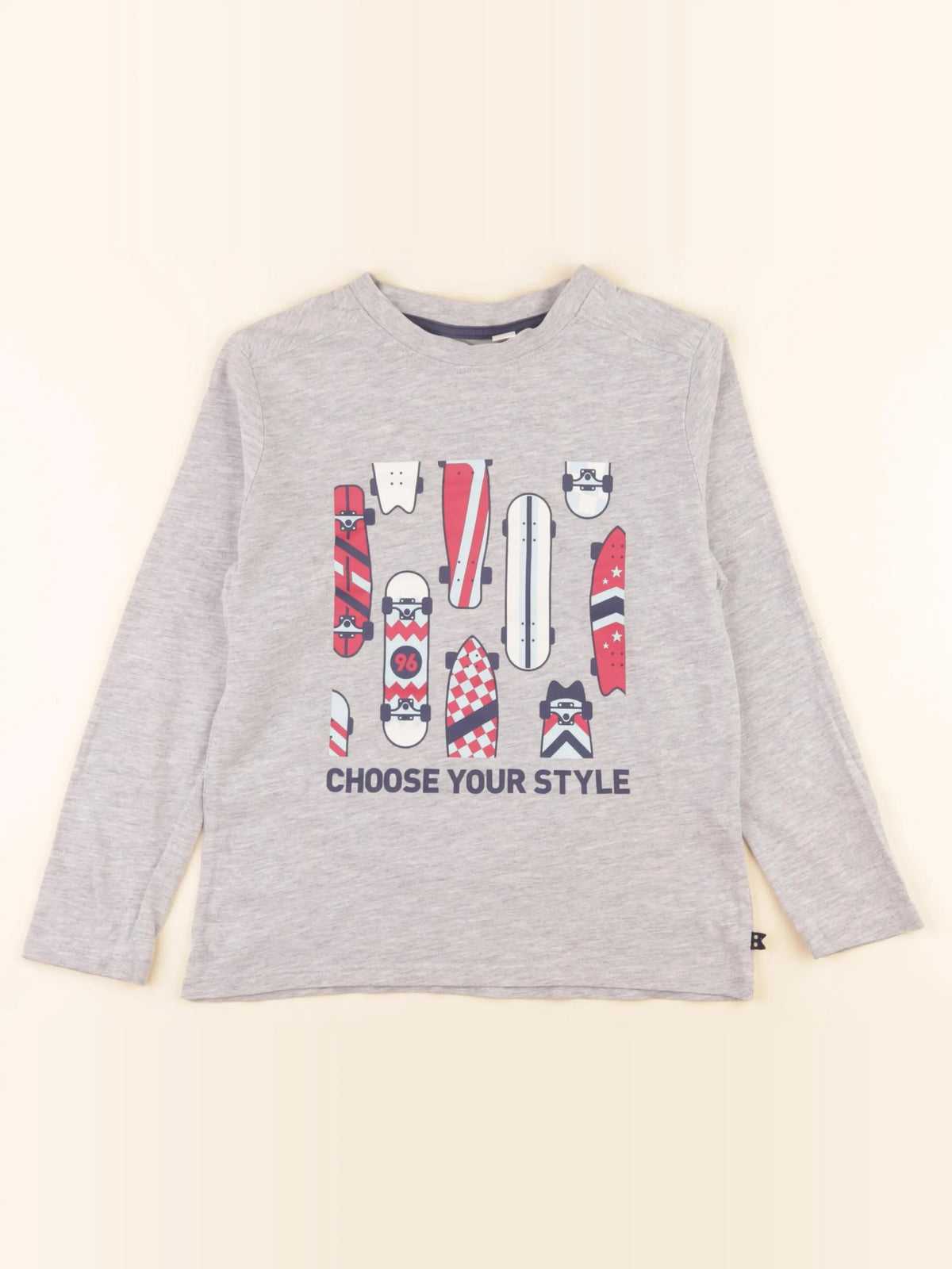 Okaidi - tee-shirt gris - 8 ans