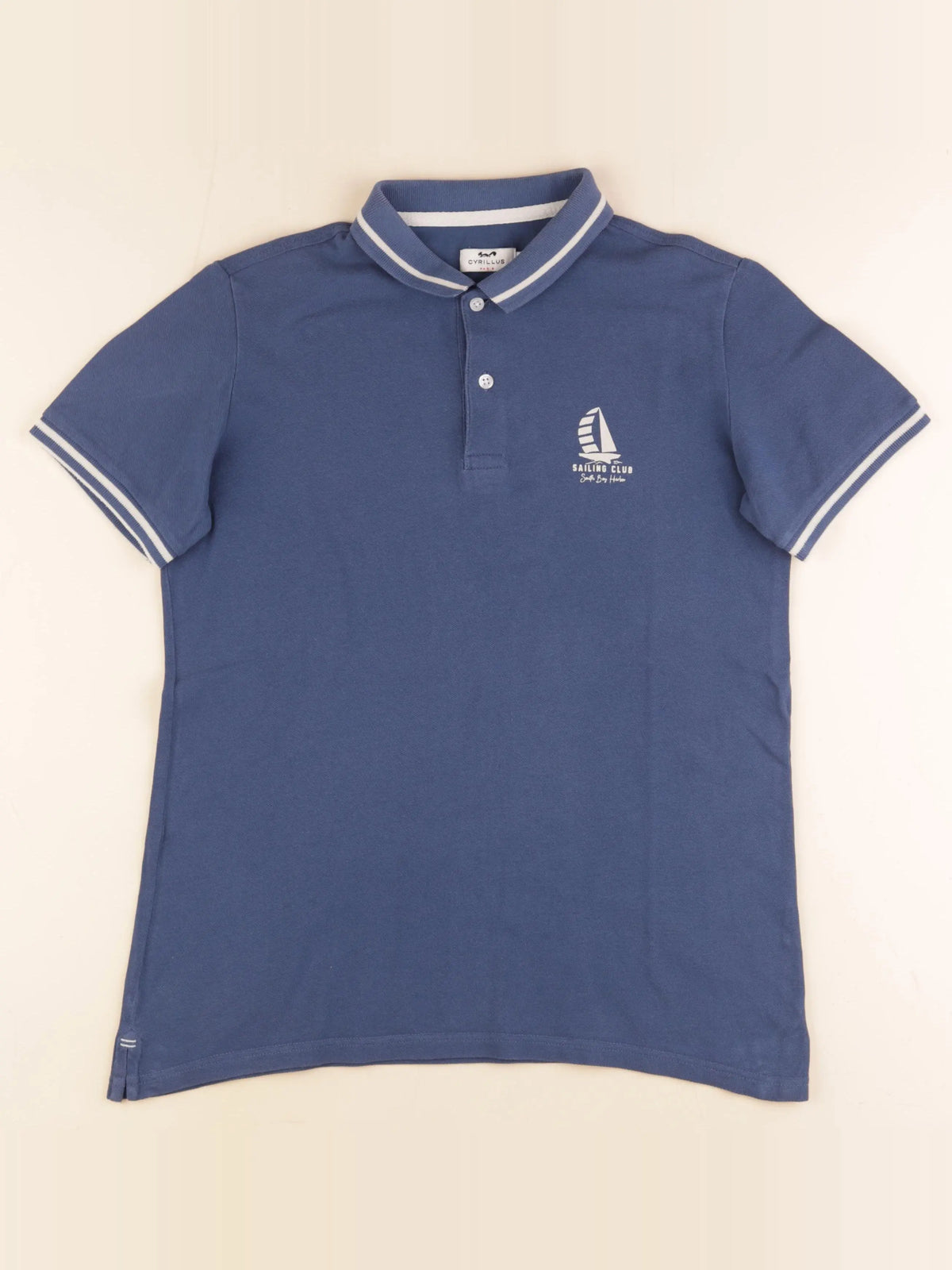 Cyrillus - polo bleu - 14 ans