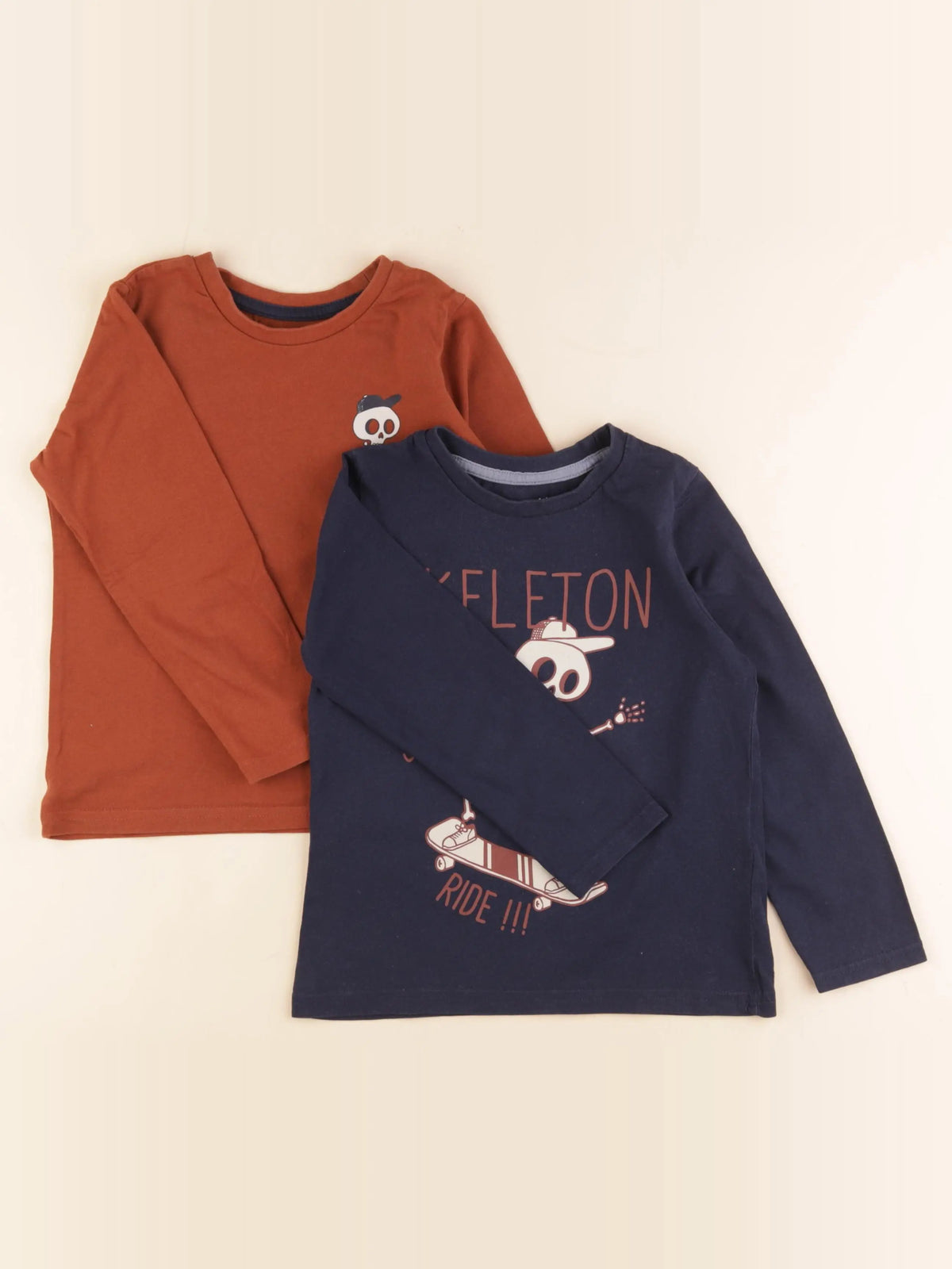 Vertbaudet - lot de 2 tee-shirts multicolore - 5 ans