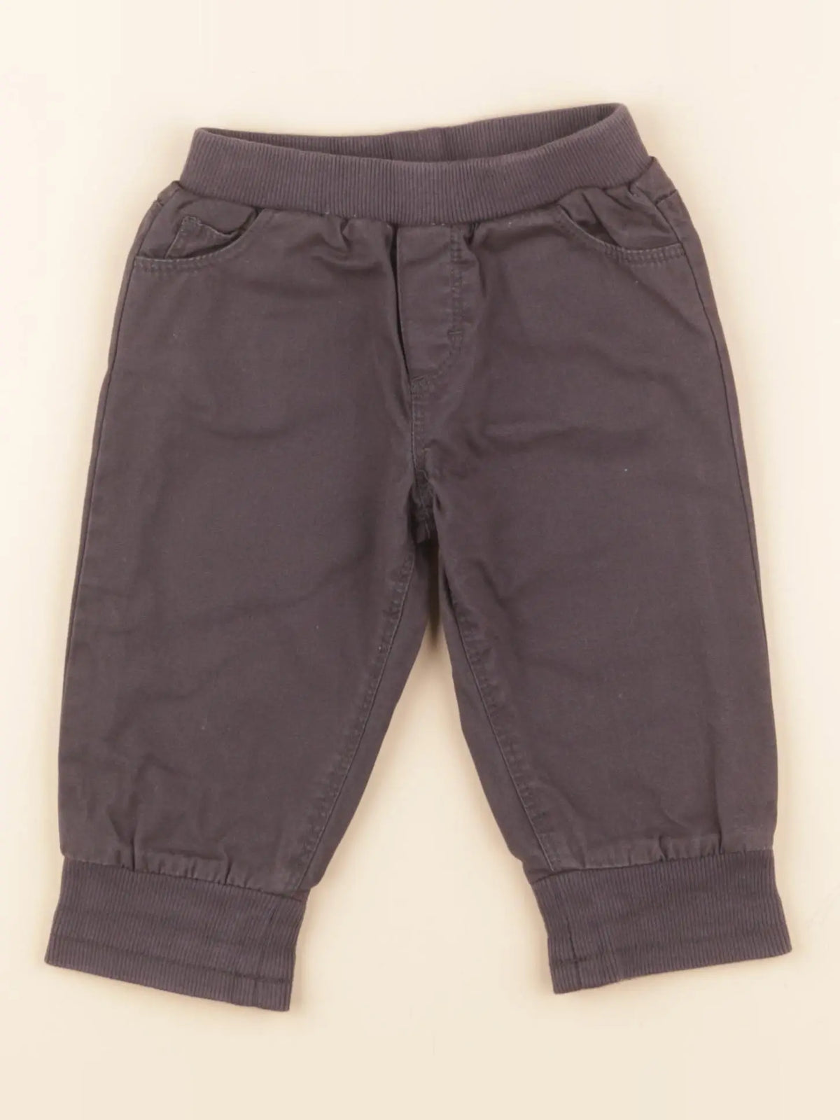 Petit Bateau - pantalon doublé taupe - 6 mois