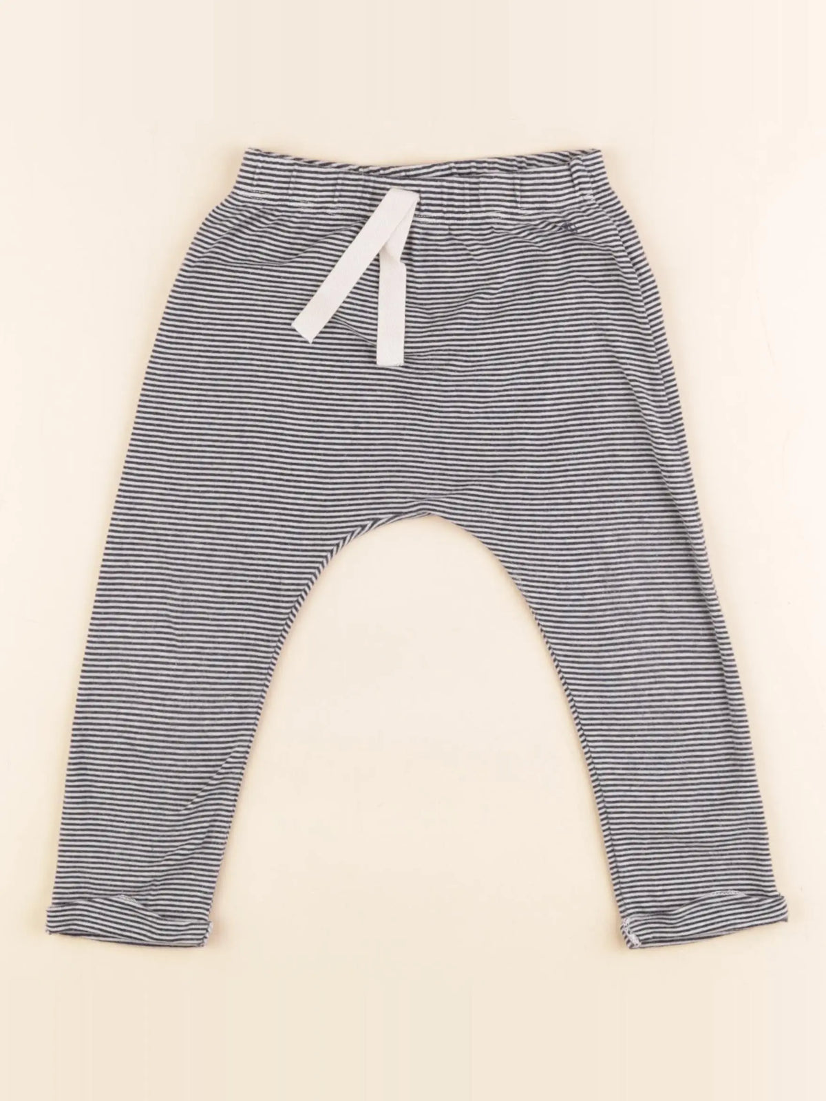 Petit Bateau - sarouel bleu, blanc - 24 mois