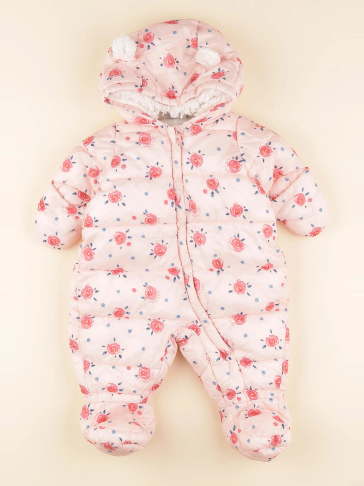 Petit Bateau - combi-pilote rose - 3 mois