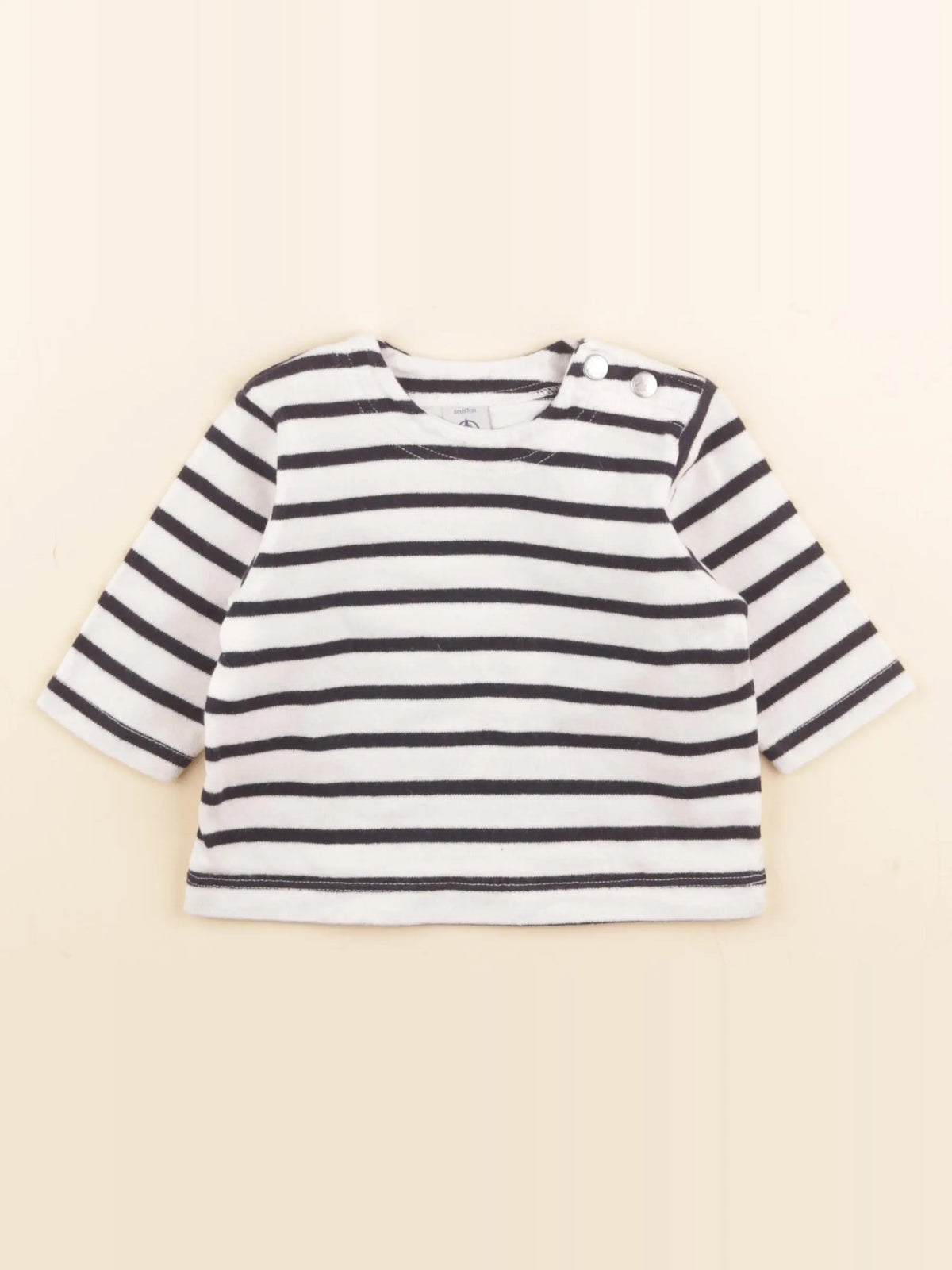 Petit Bateau - tee-shirt bleu, blanc - 6 mois