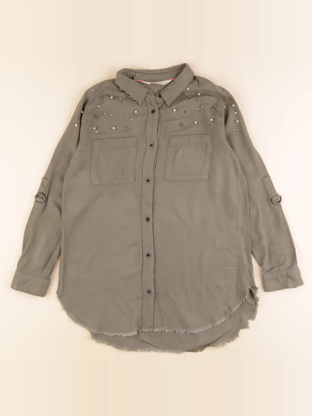 H&M - chemise vert - 9/10 ans