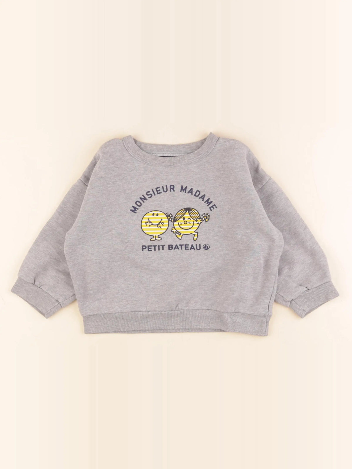 Petit Bateau - sweat gris - 3 ans