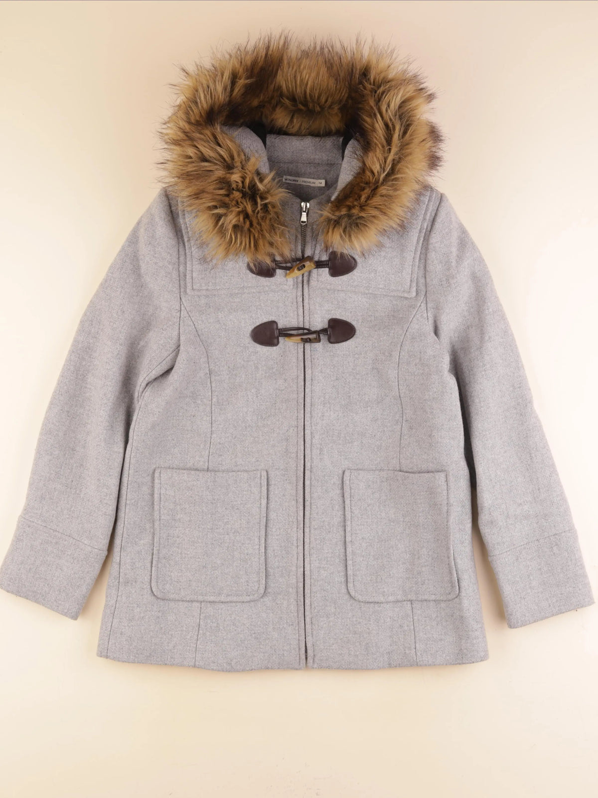 Monoprix - manteau gris - 14 ans