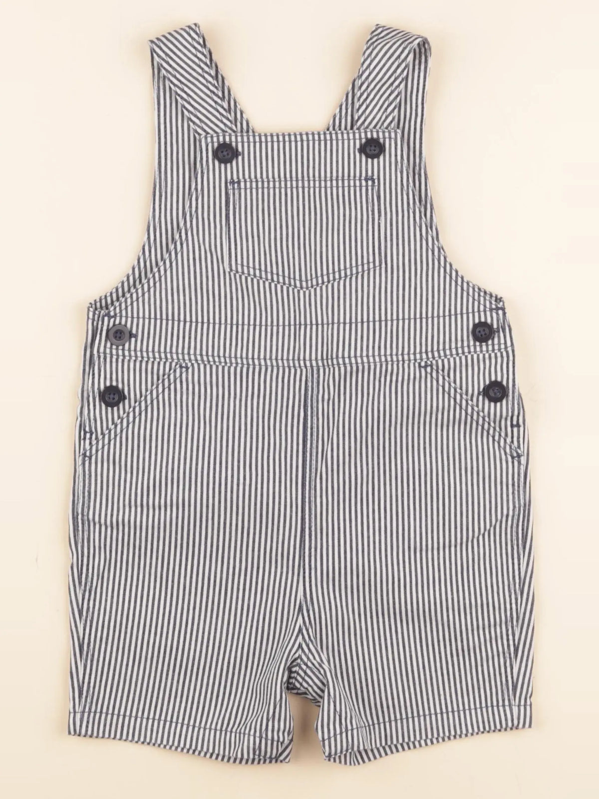 Petit Bateau - salopette bleu, blanc - 24 mois