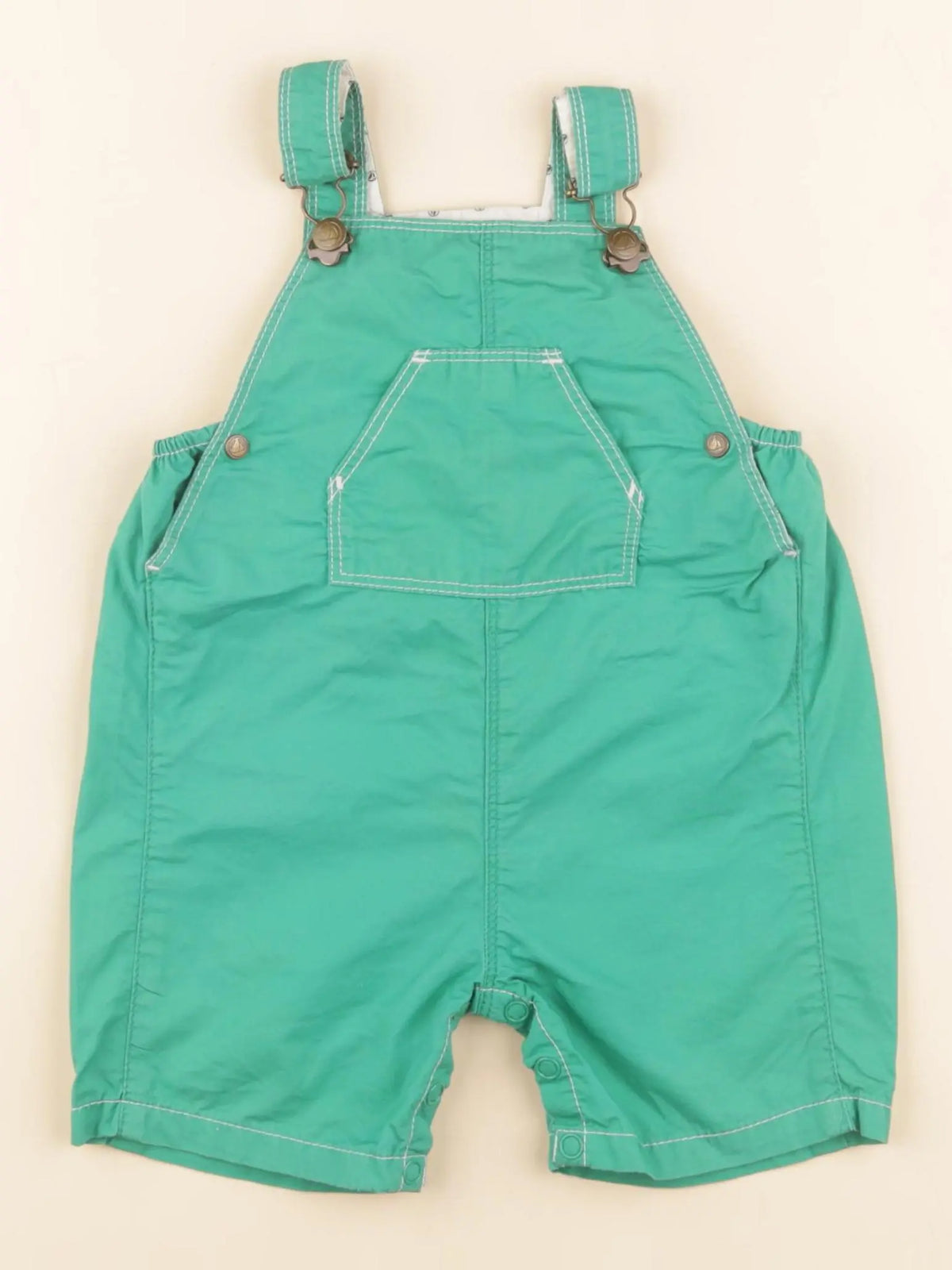 Petit Bateau - salopette vert - 12 mois