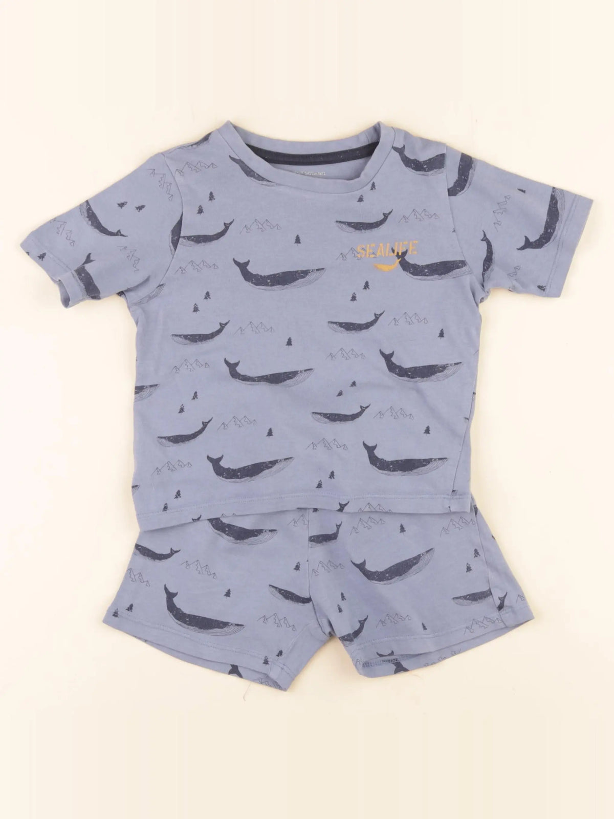 Vertbaudet - pyjama coton bleu - 3 ans