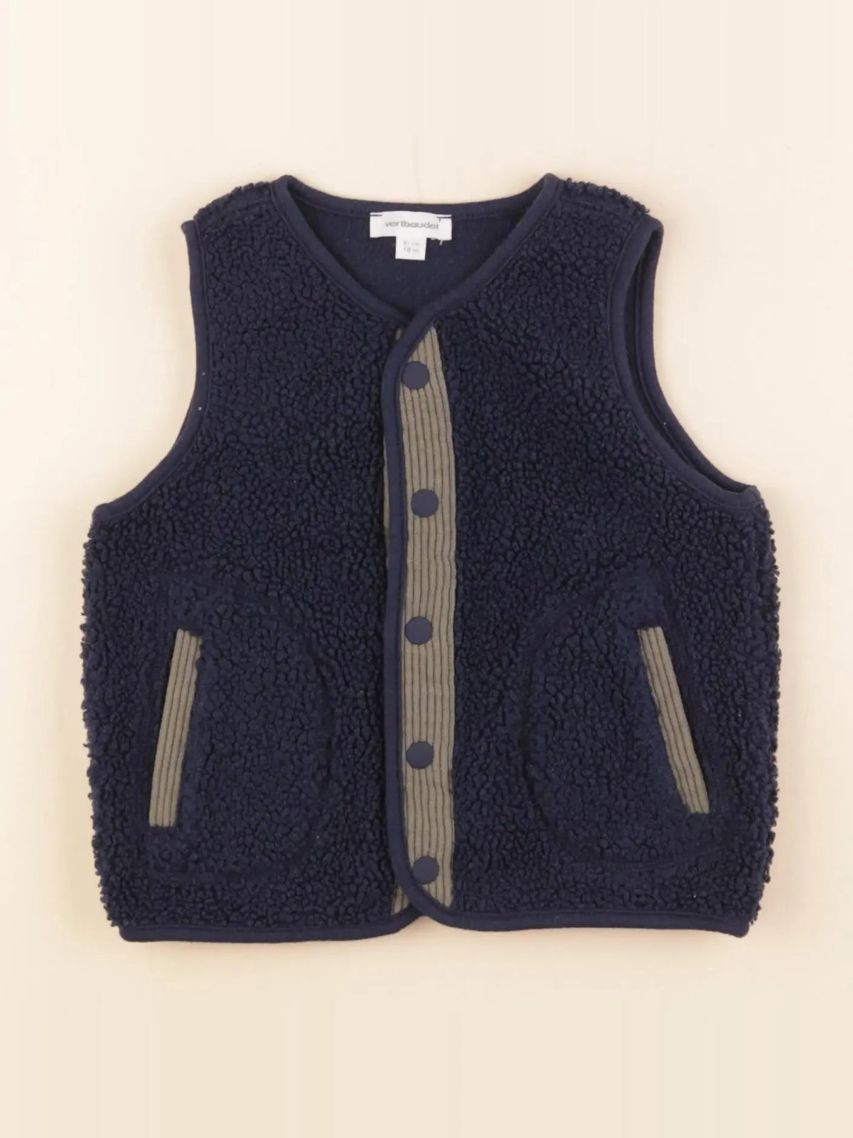 Vertbaudet - gilet bleu - 18 mois