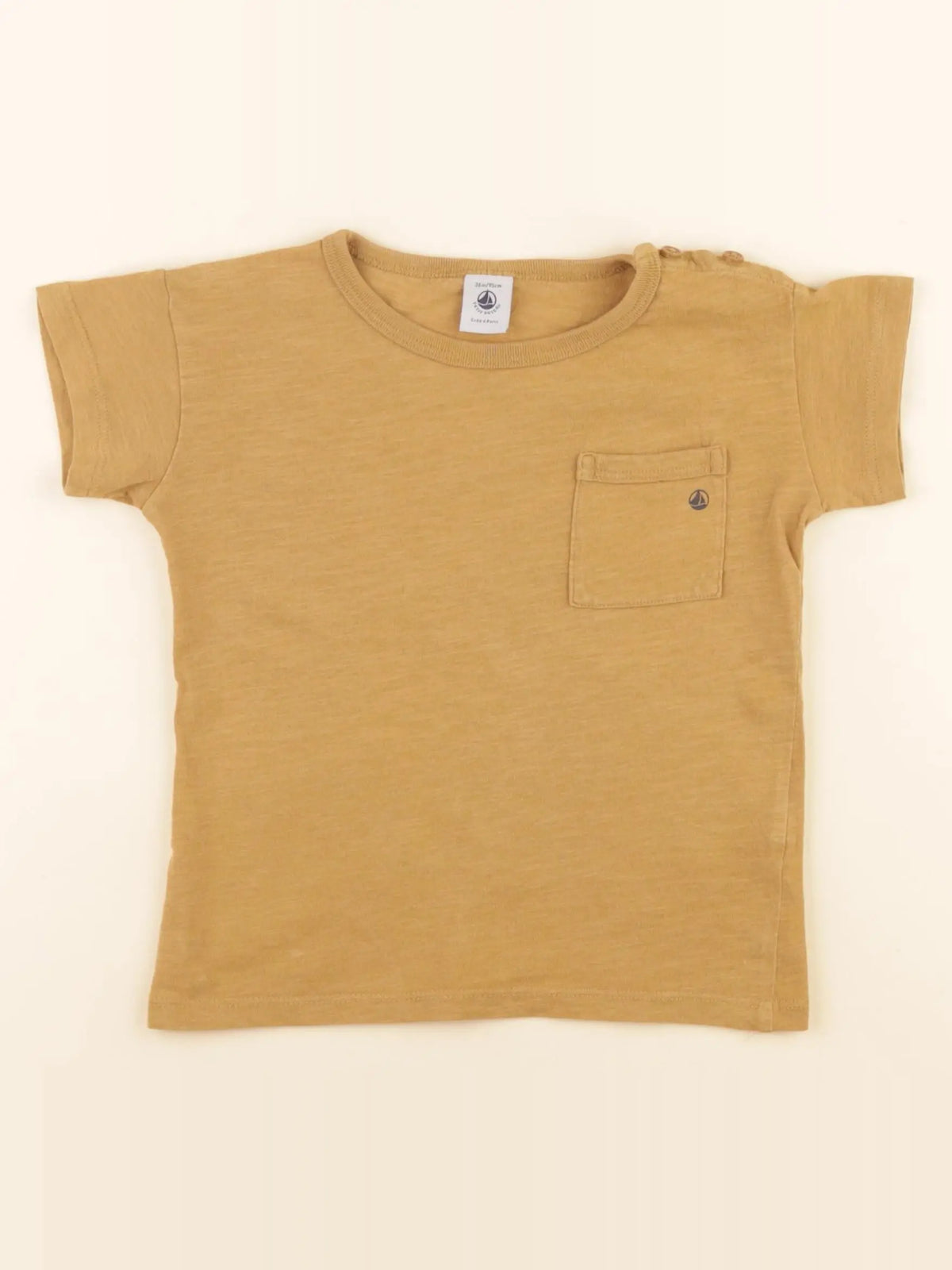 Petit Bateau - tee-shirt marron - 36 mois