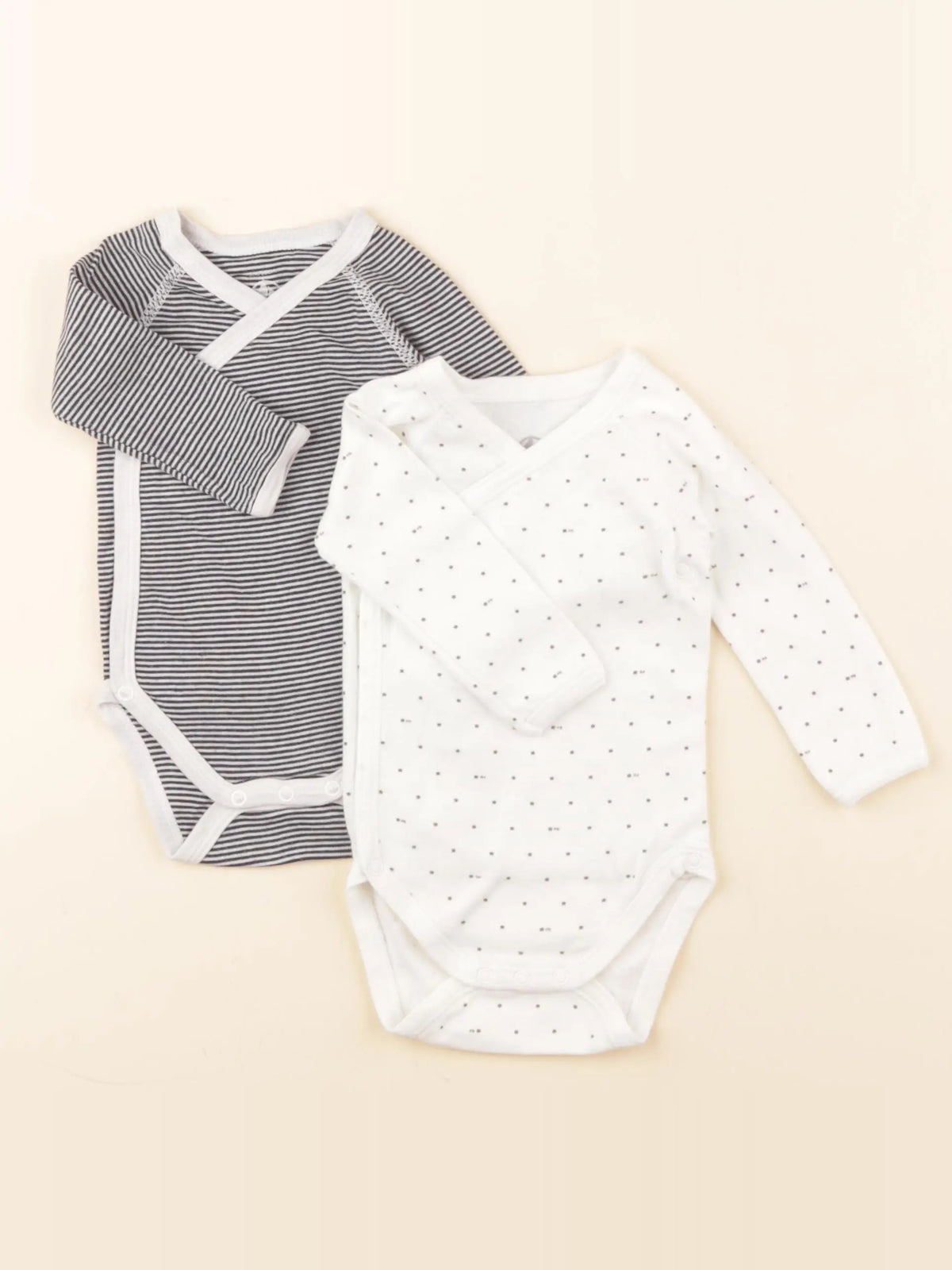 Petit Bateau - lot de 2 bodies en coton blanc - 3 mois